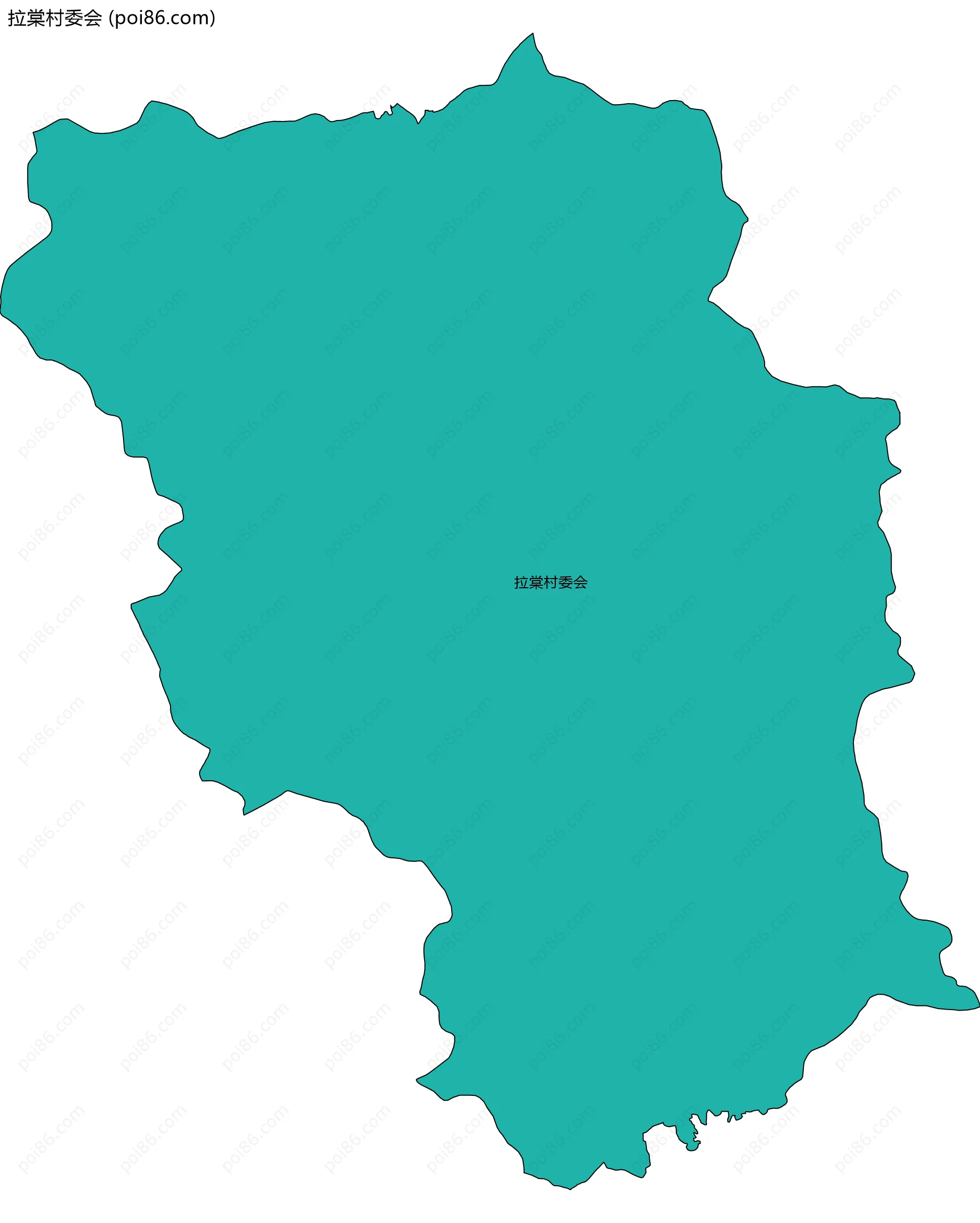 拉棠村委会边界地图