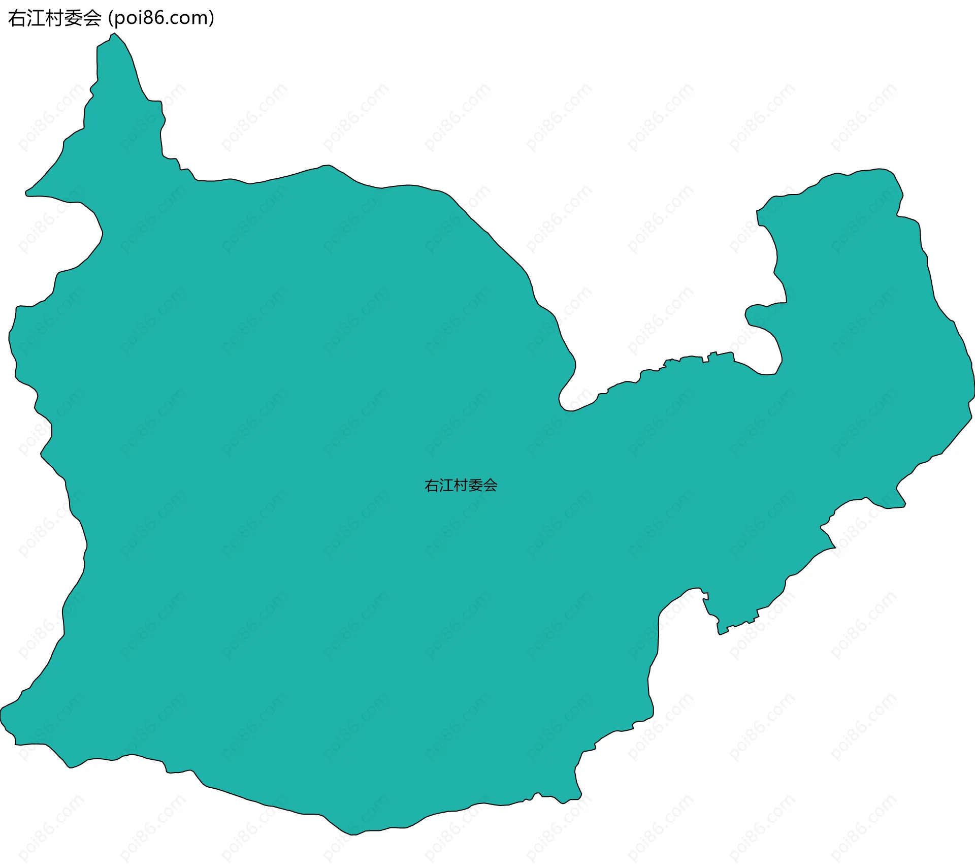 右江村委会边界地图
