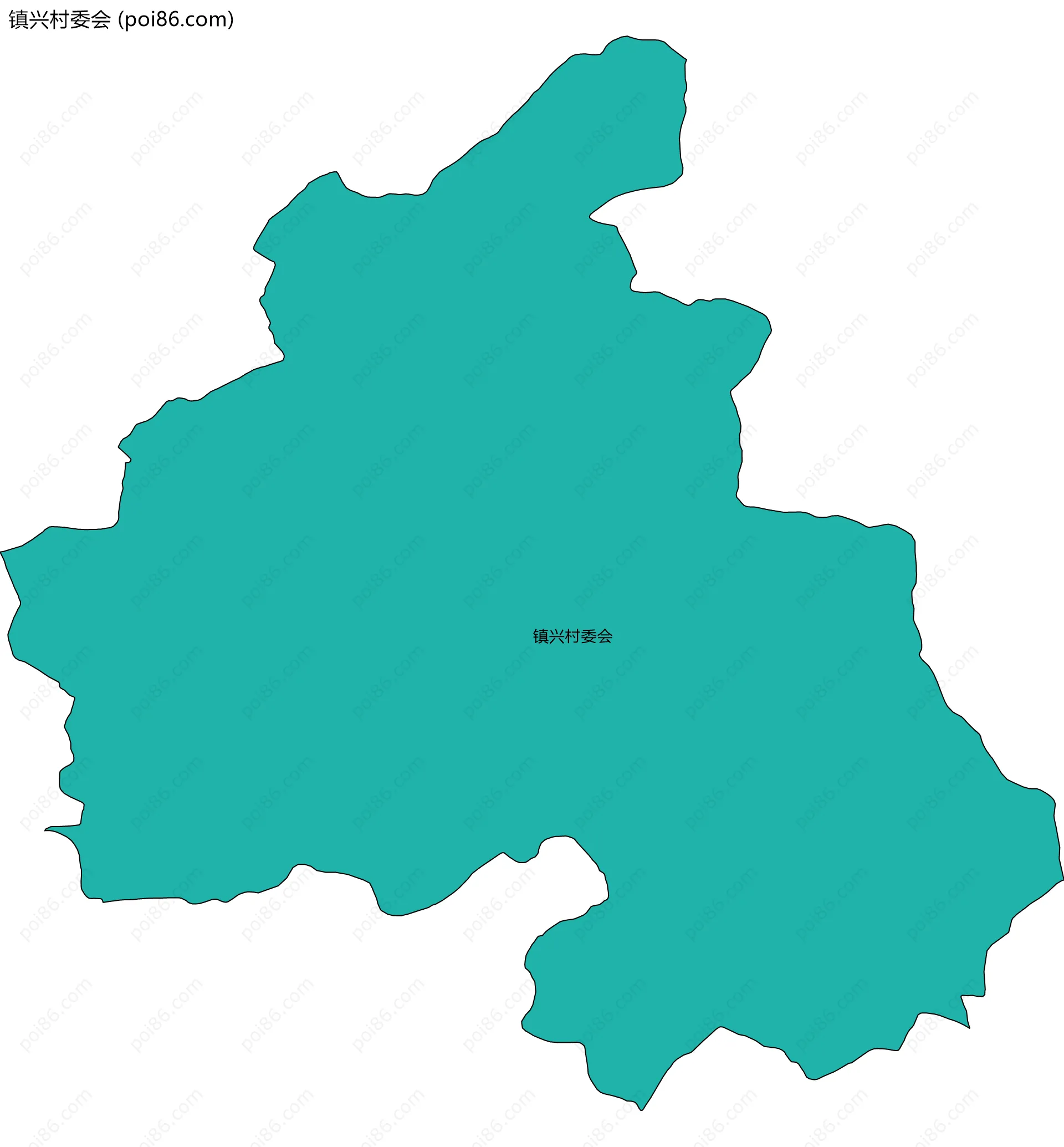 镇兴村委会边界地图
