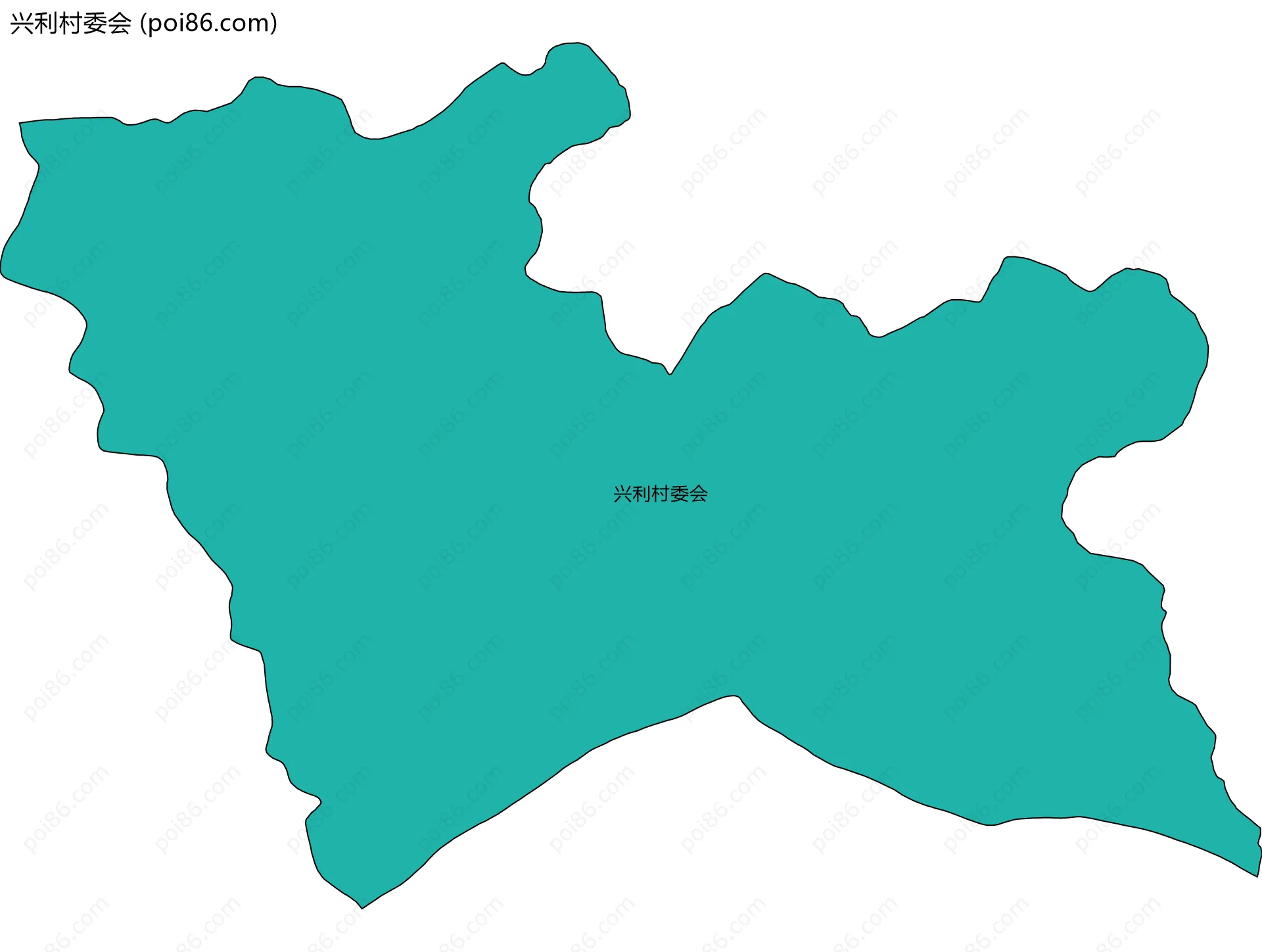 兴利村委会边界地图