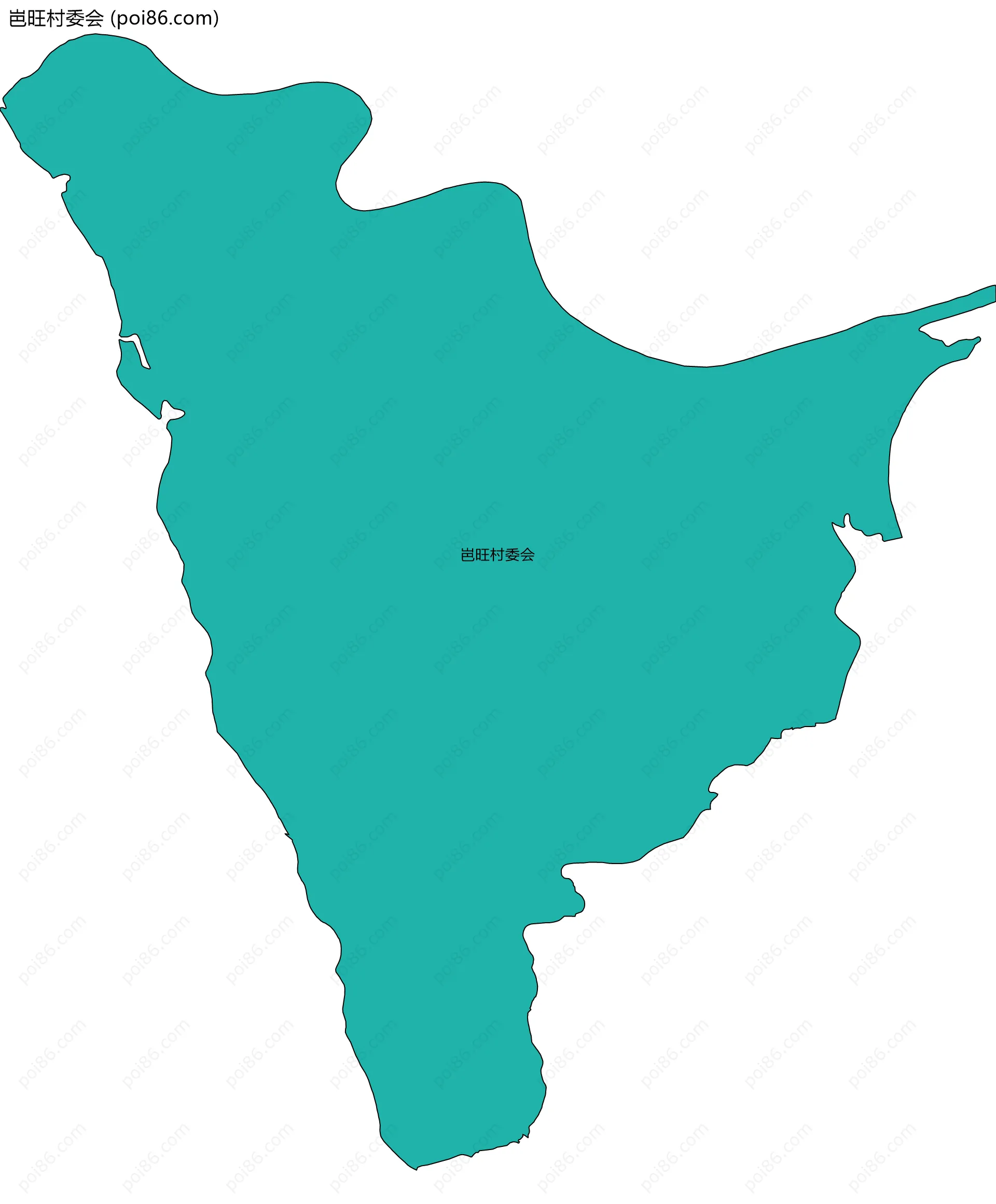 岜旺村委会边界地图