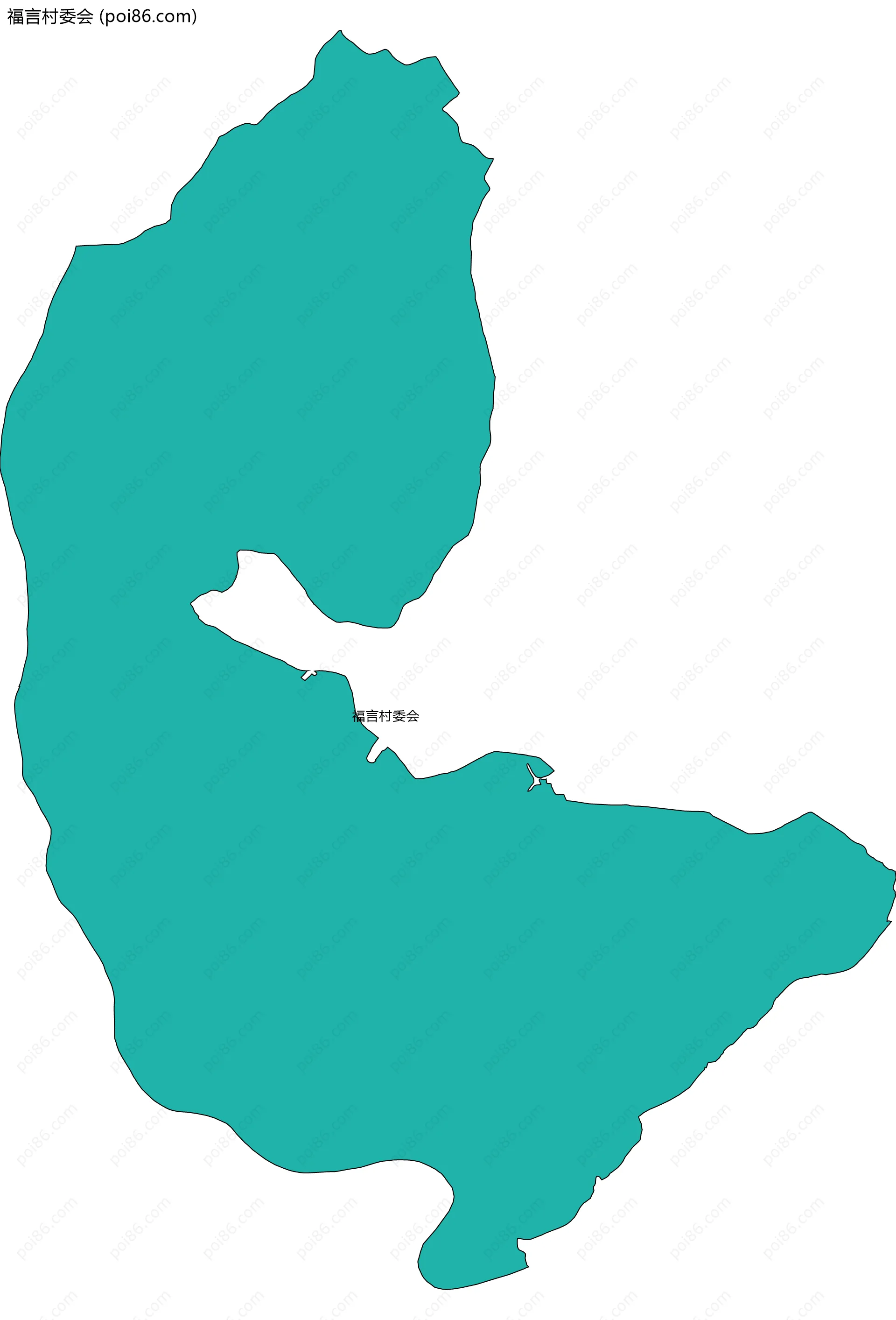 福言村委会边界地图