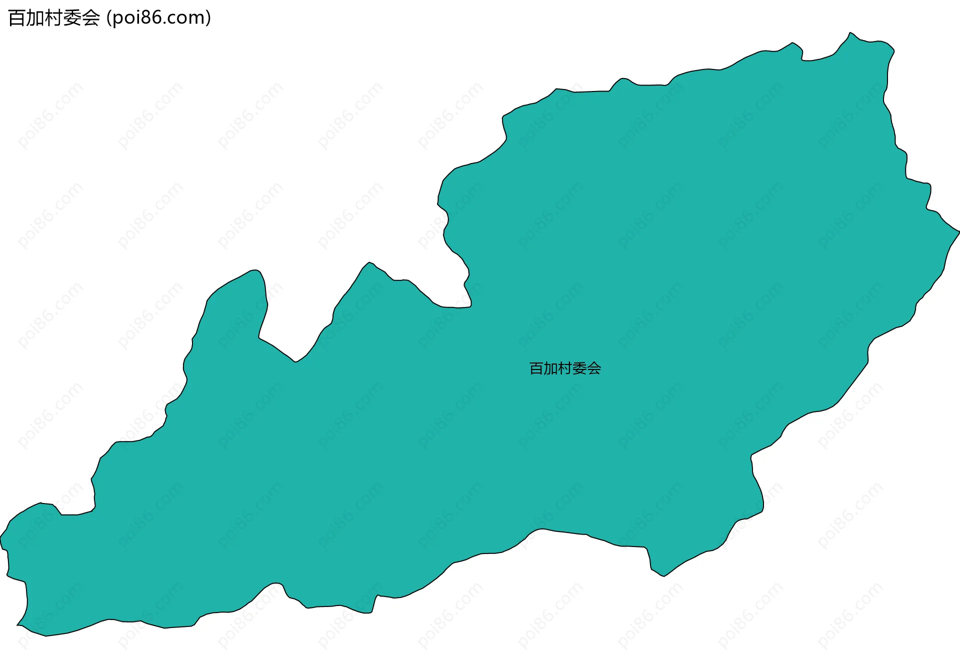 百加村委会边界地图