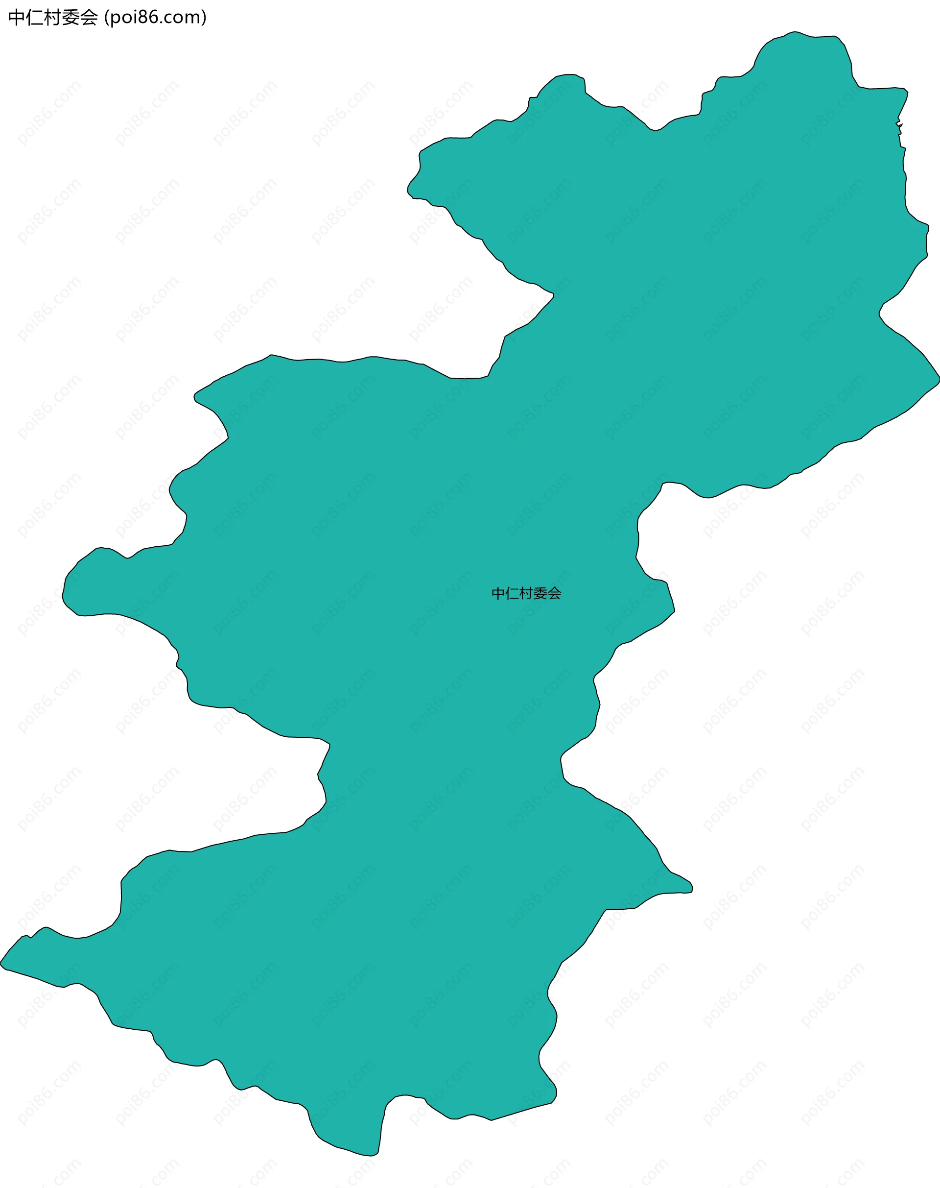 中仁村委会边界地图