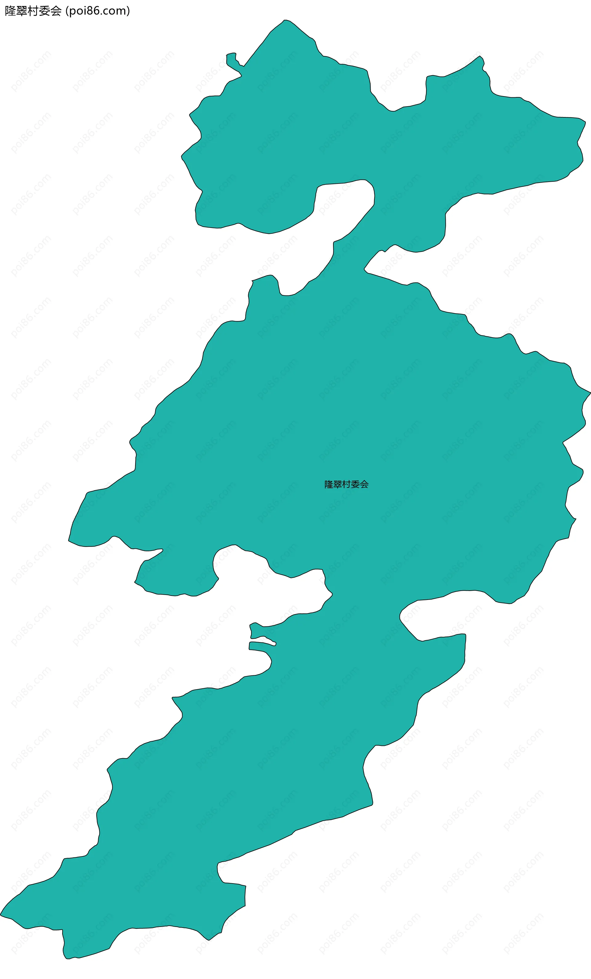 隆翠村委会边界地图