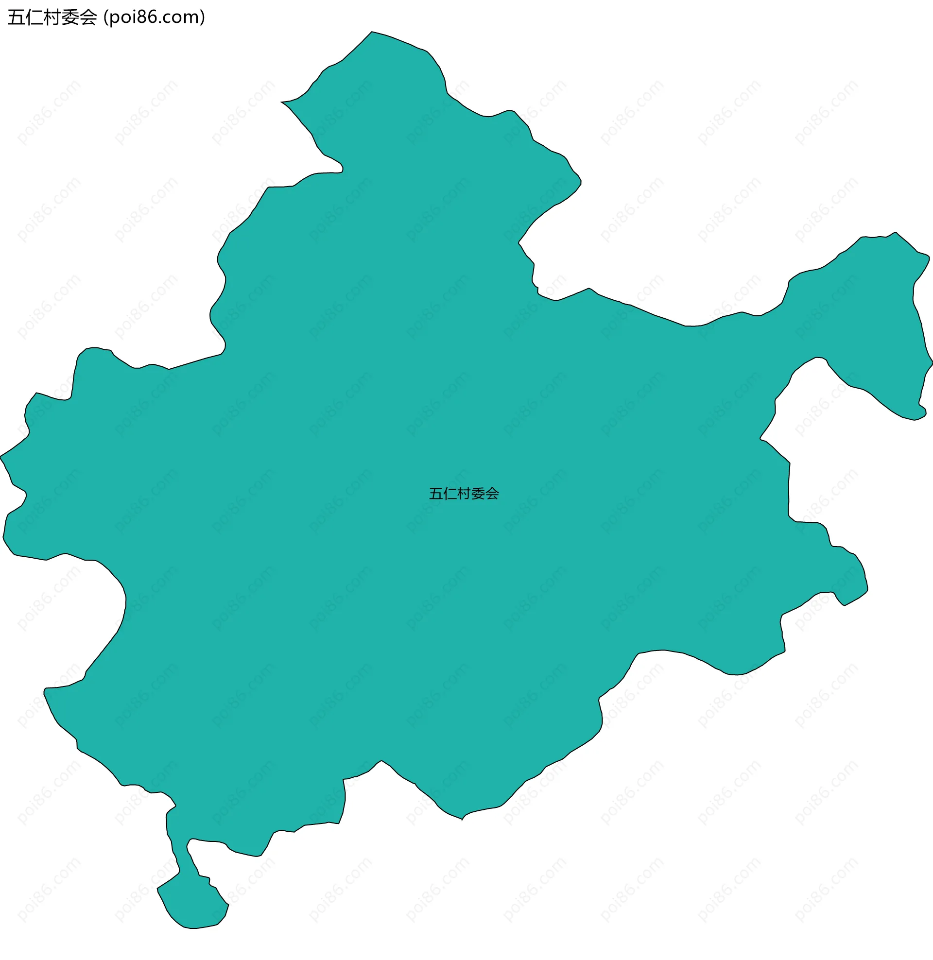 五仁村委会边界地图