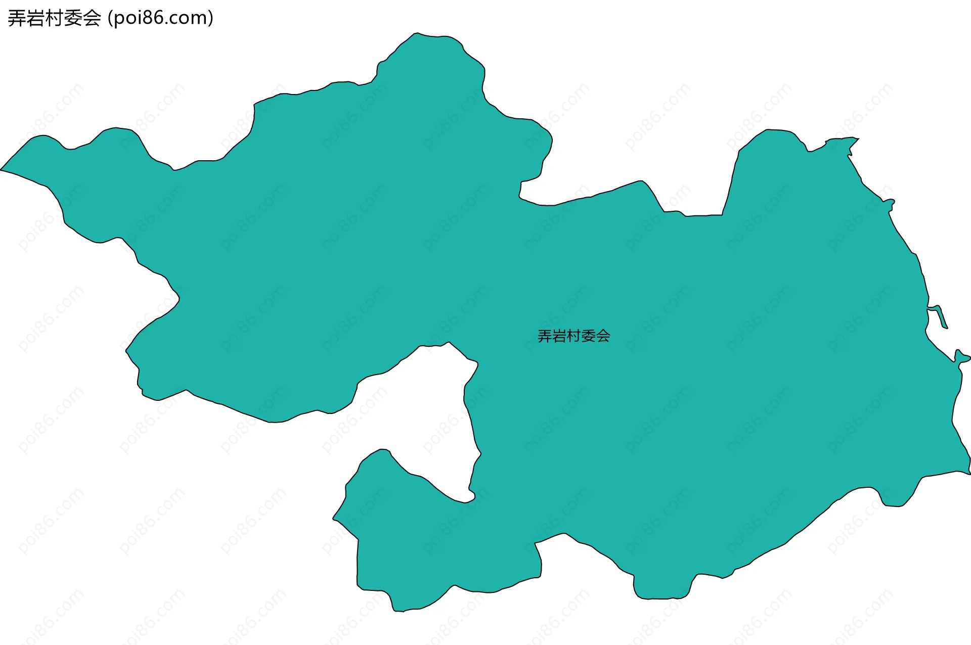 弄岩村委会边界地图