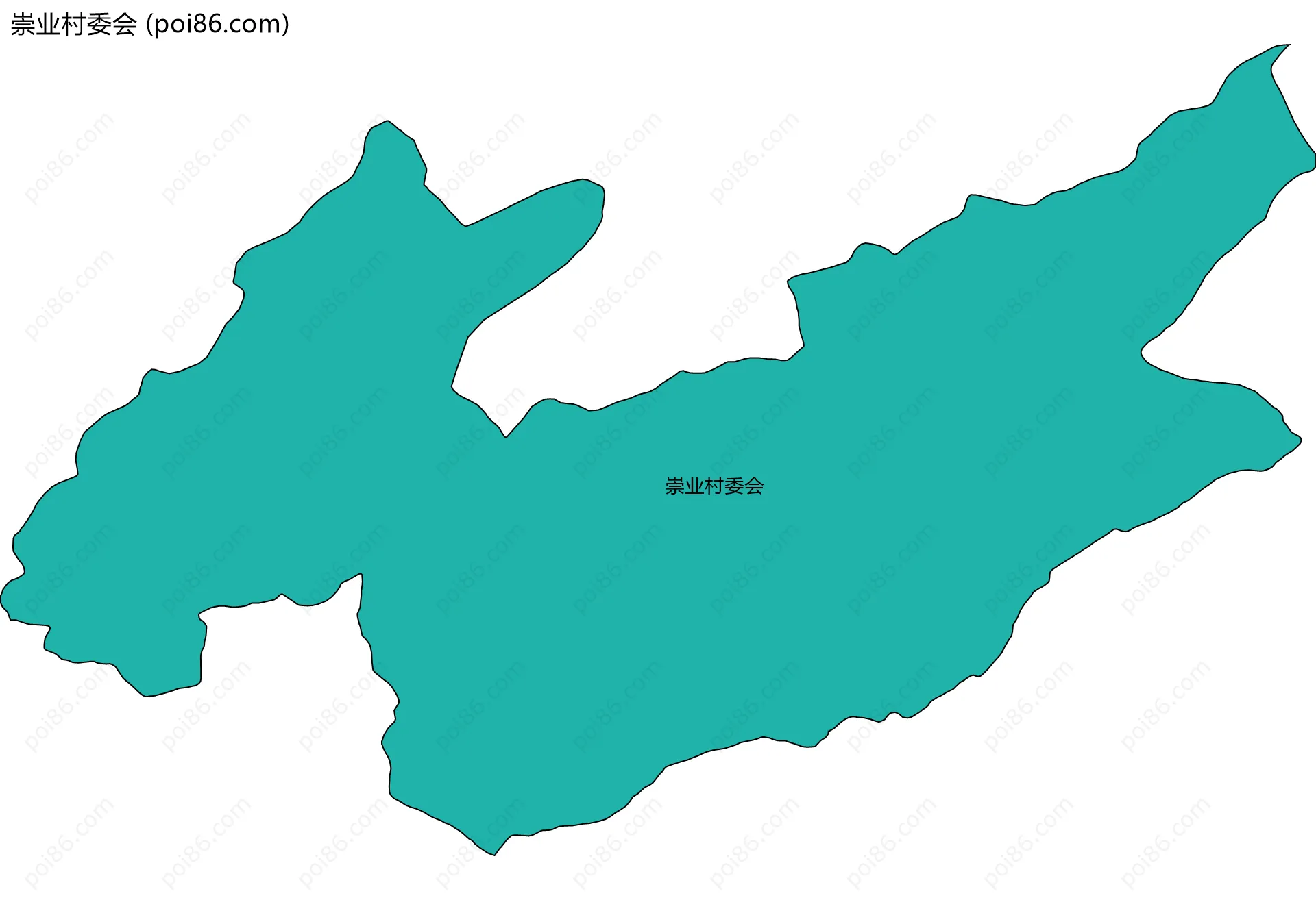 崇业村委会边界地图