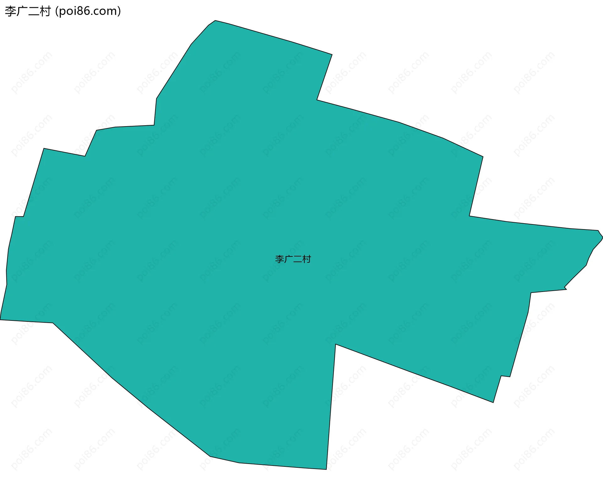 李广二村边界地图