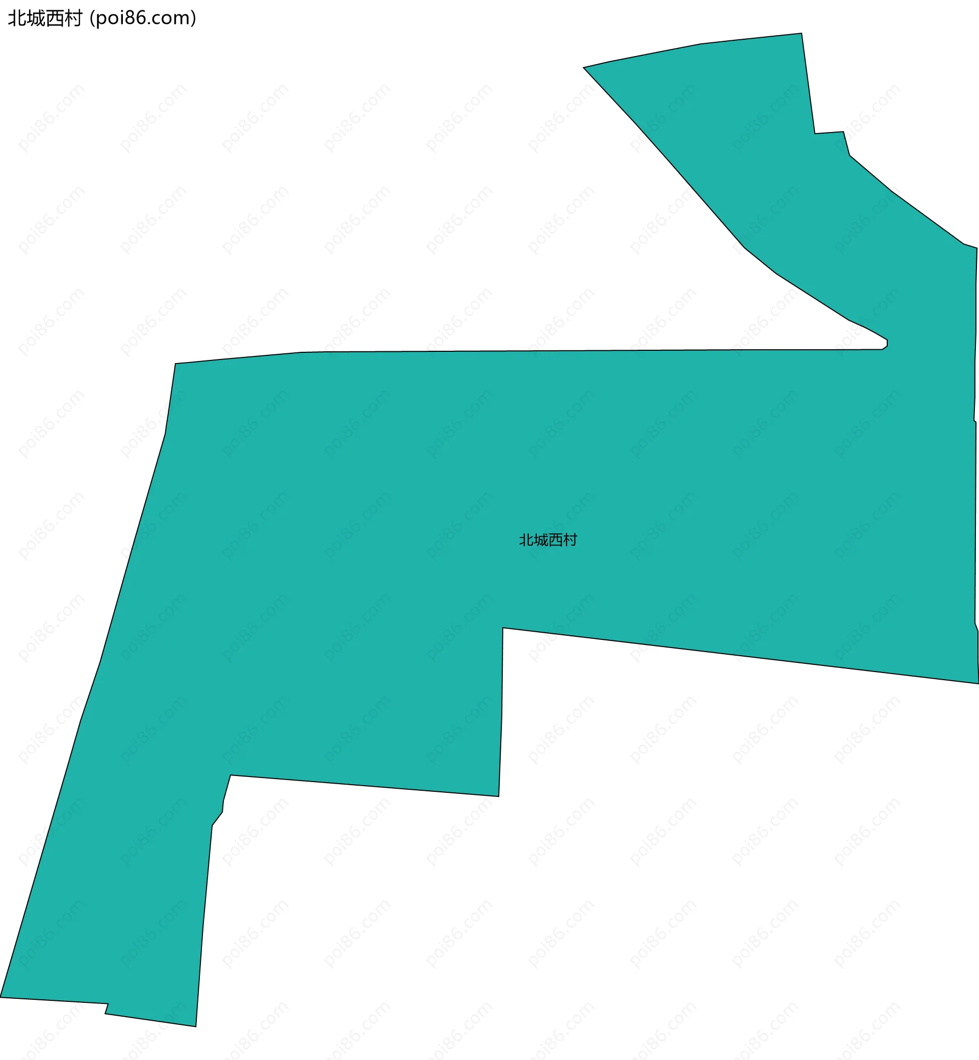 北城西村边界地图