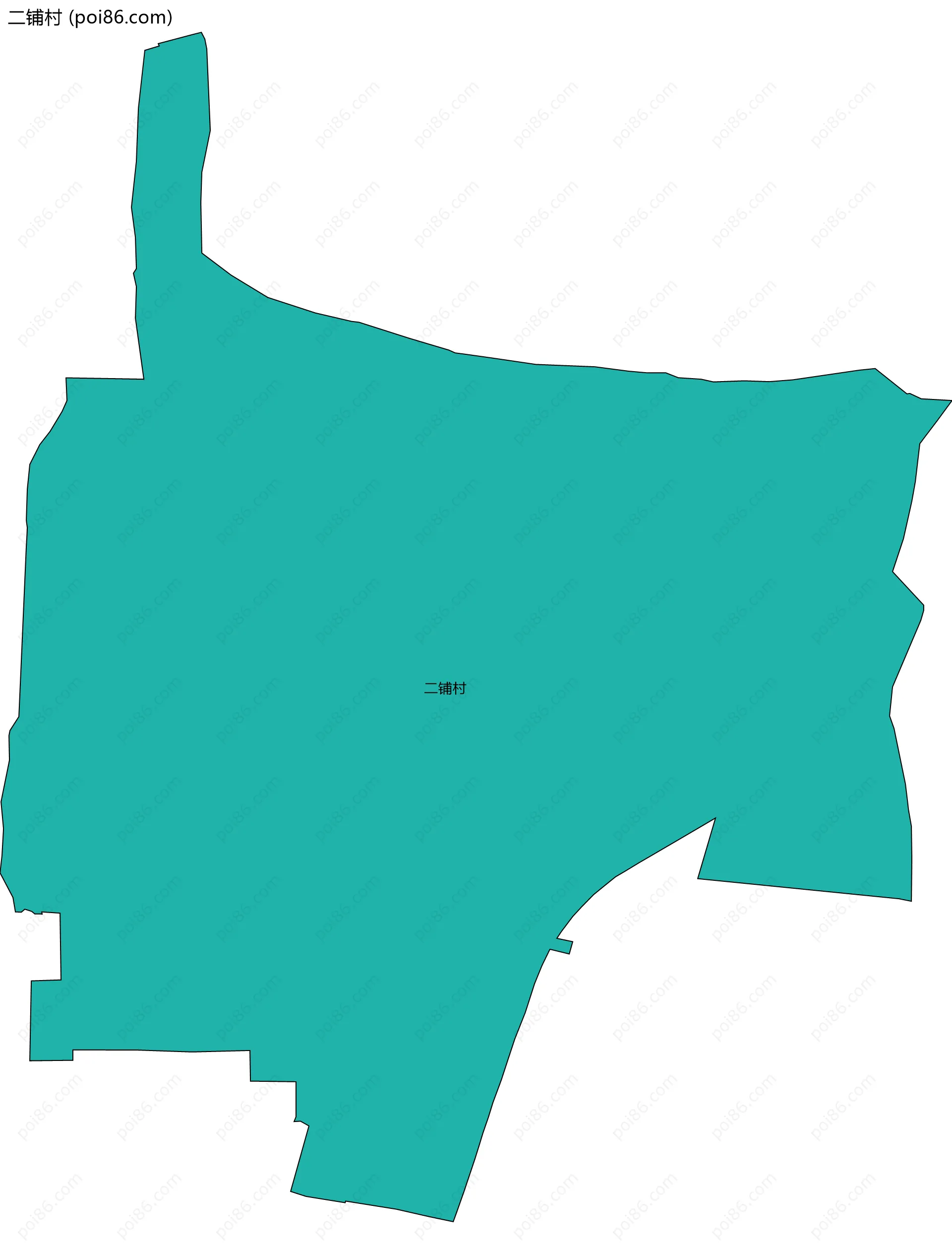 二铺村边界地图