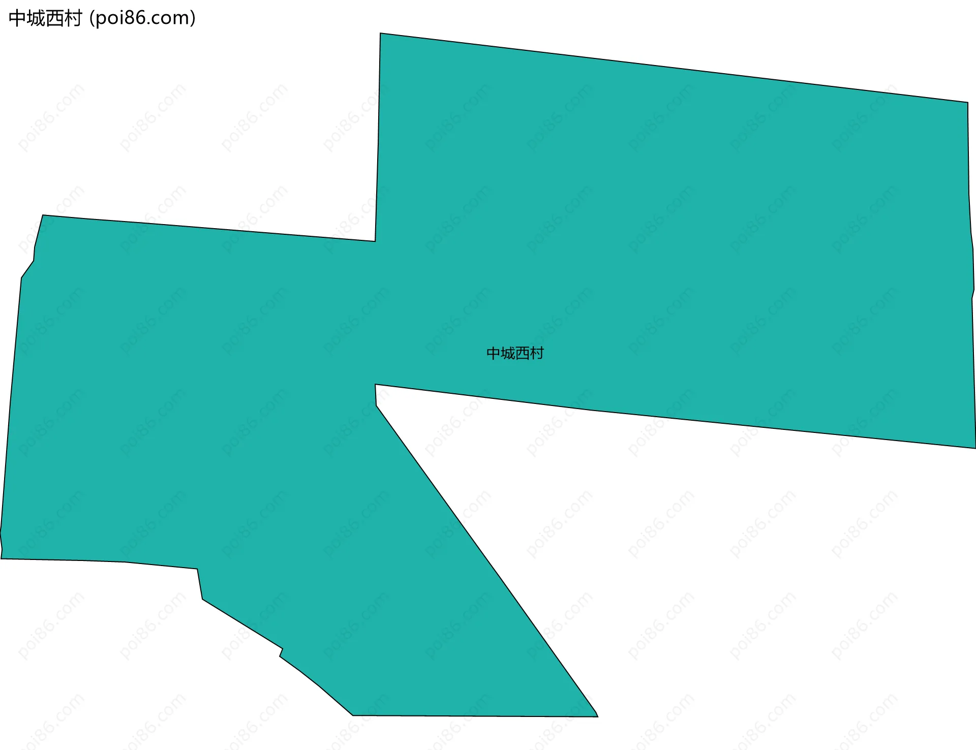 中城西村边界地图