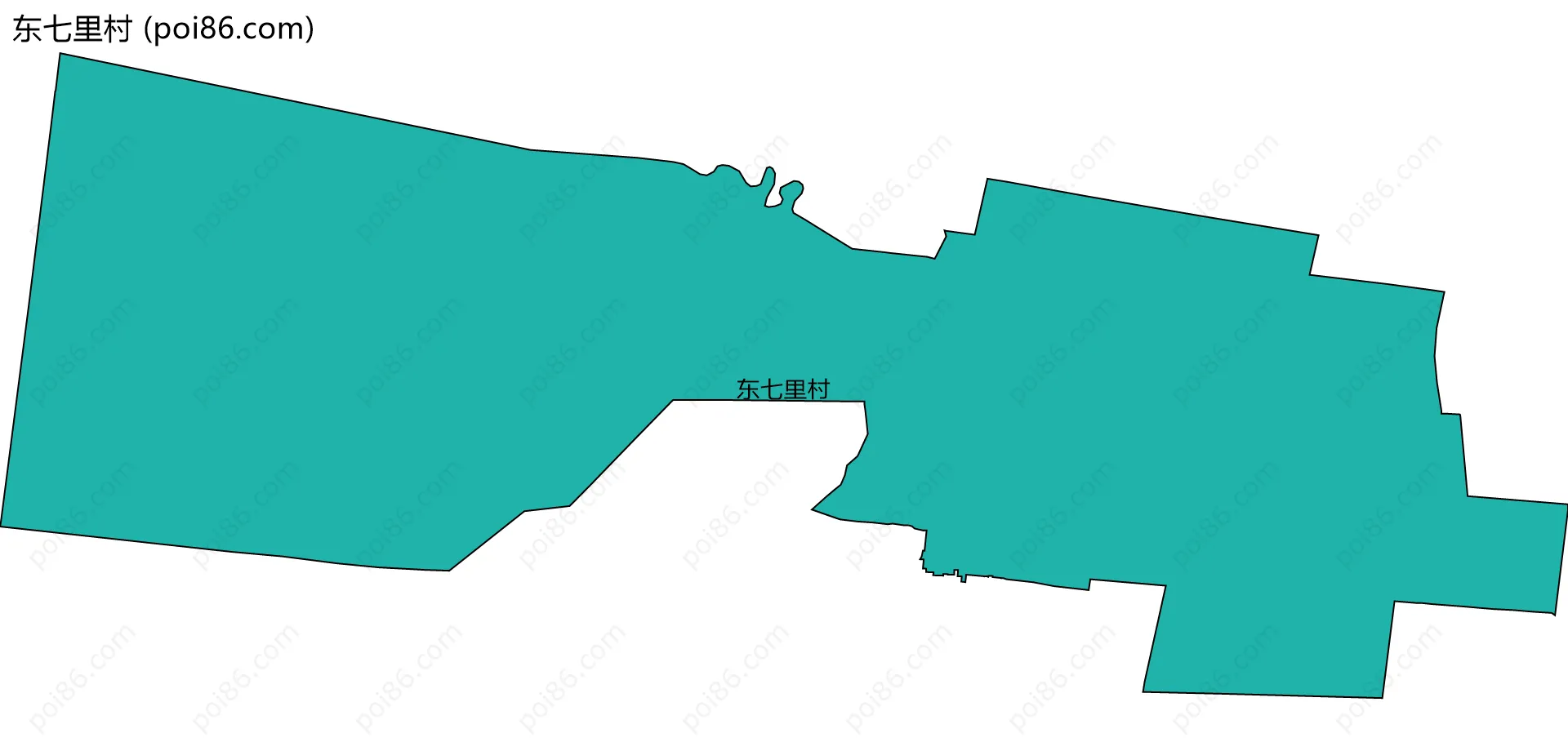 东七里村边界地图