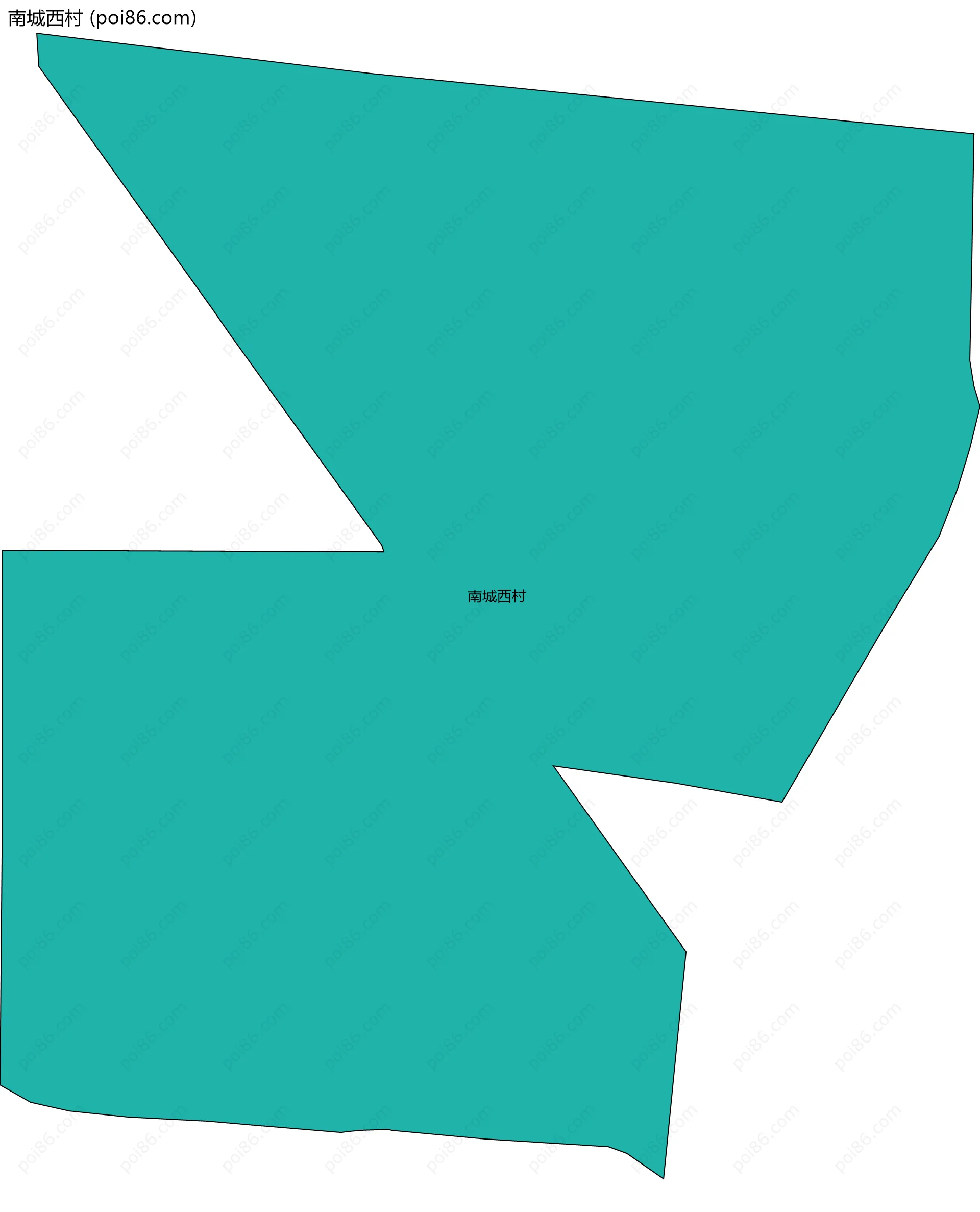 南城西村边界地图