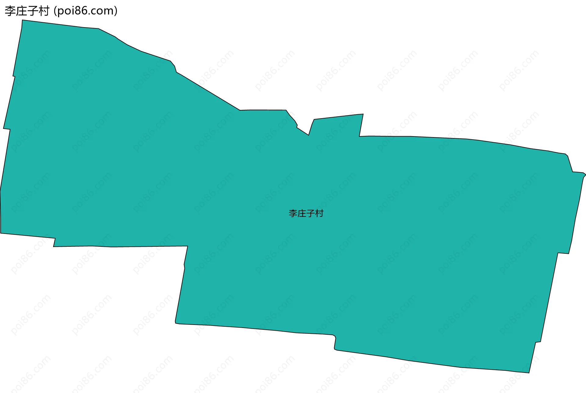 李庄子村边界地图
