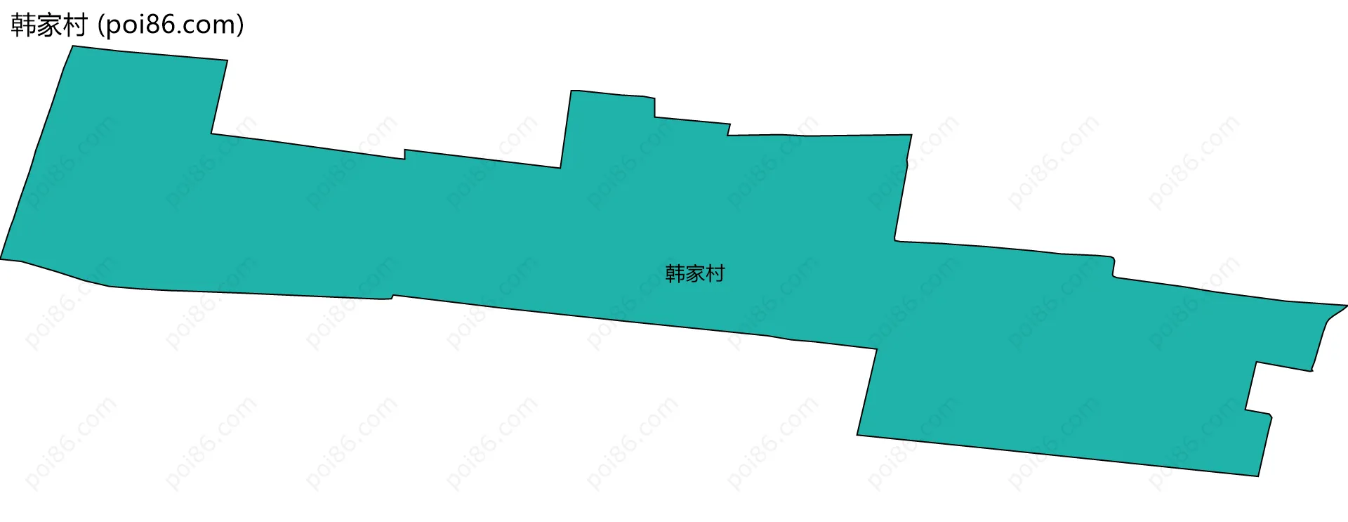 韩家村边界地图