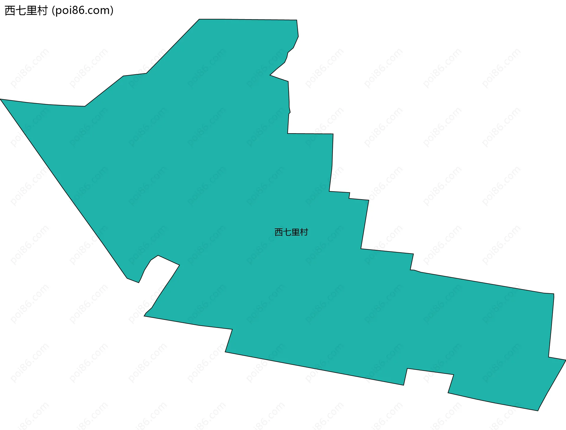 西七里村边界地图