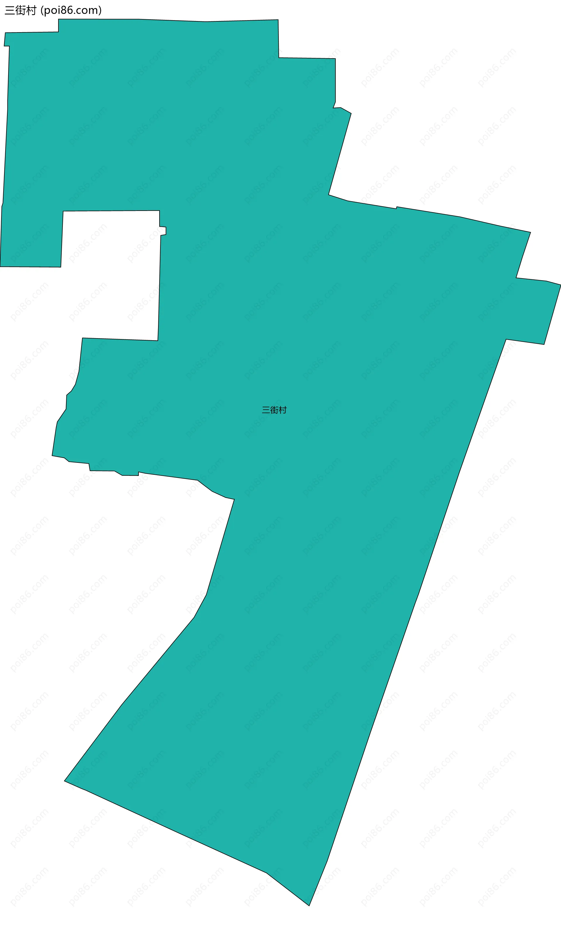 三街村边界地图