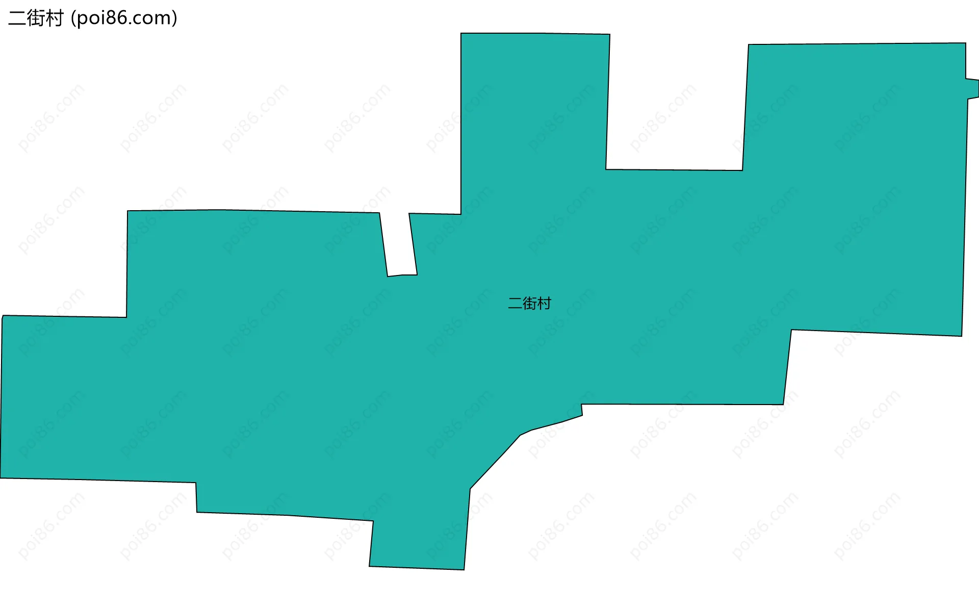 二街村边界地图