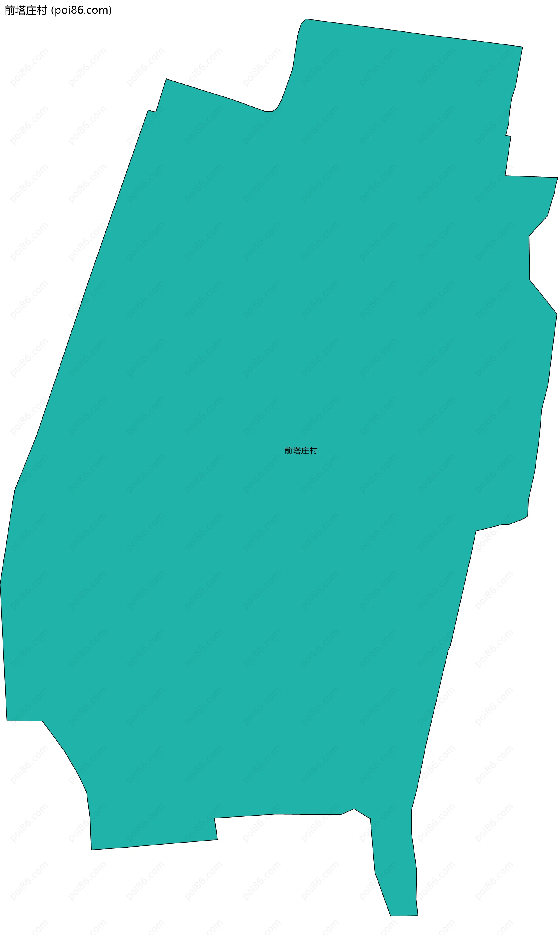 前塔庄村边界地图