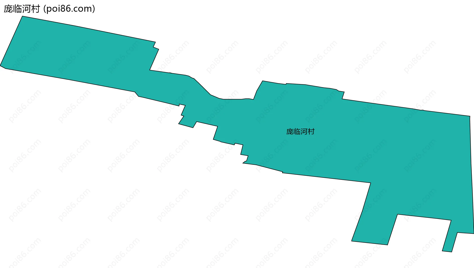 庞临河村边界地图