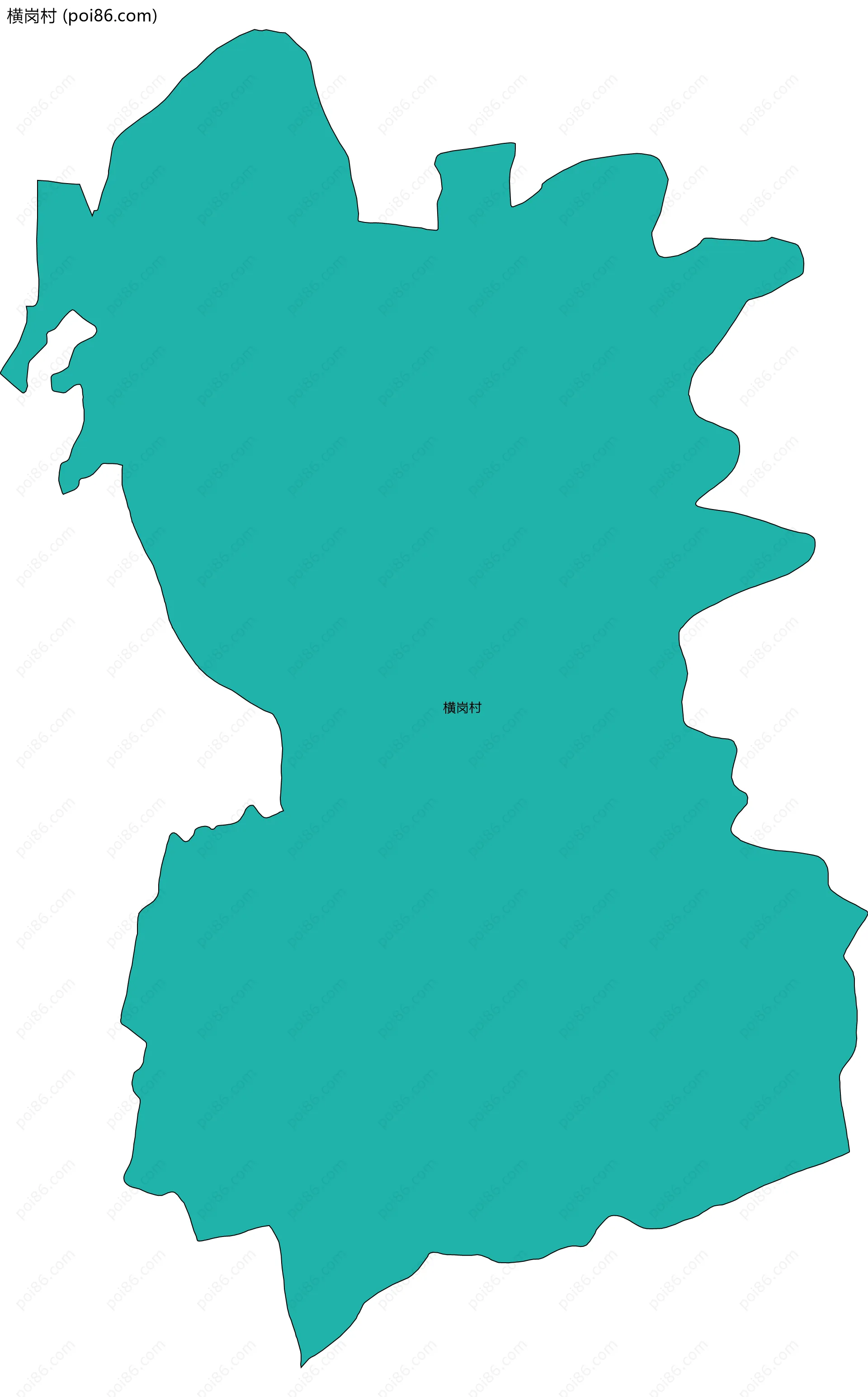 横岗村边界地图