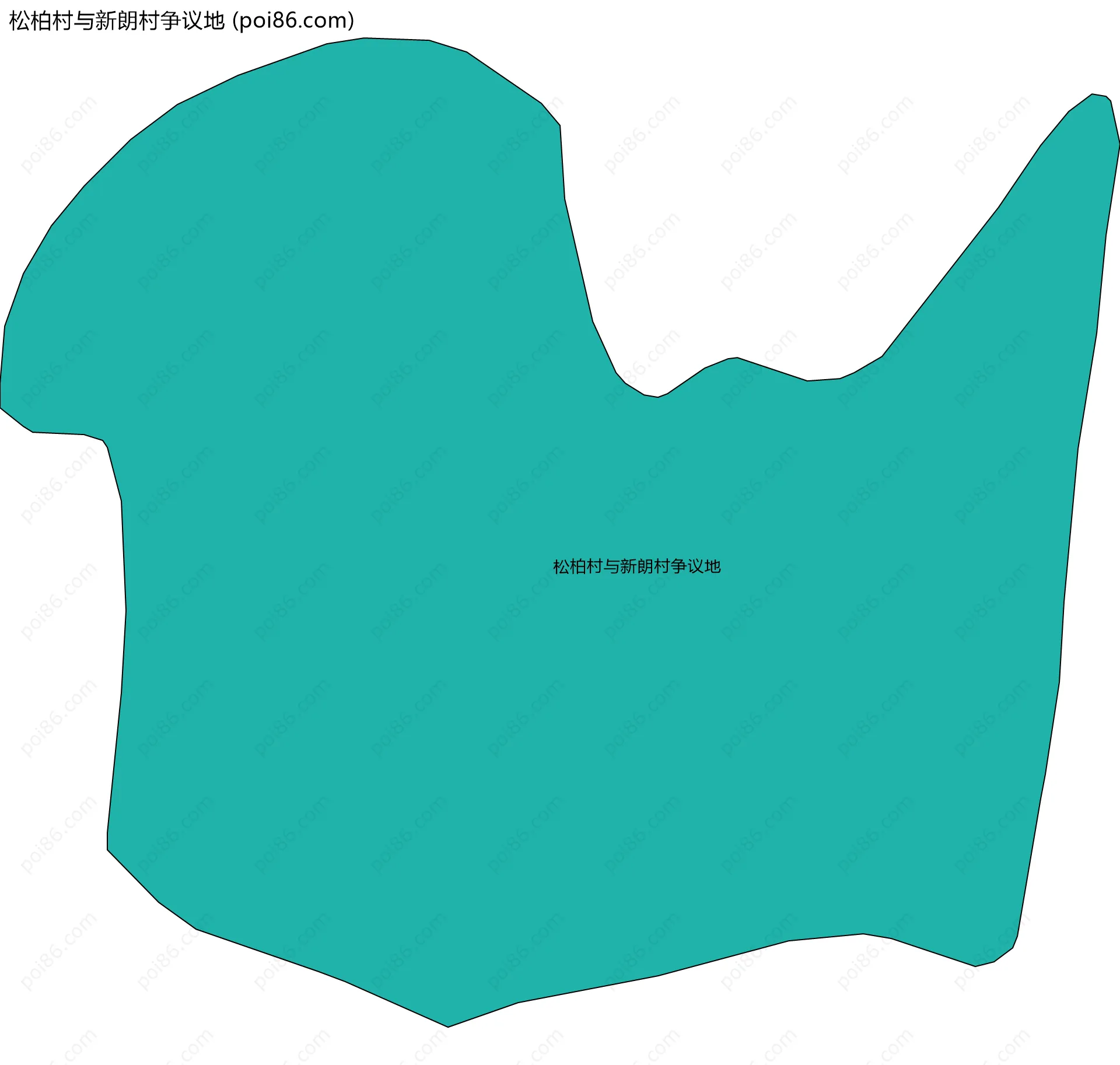 松柏村与新朗村争议地边界地图