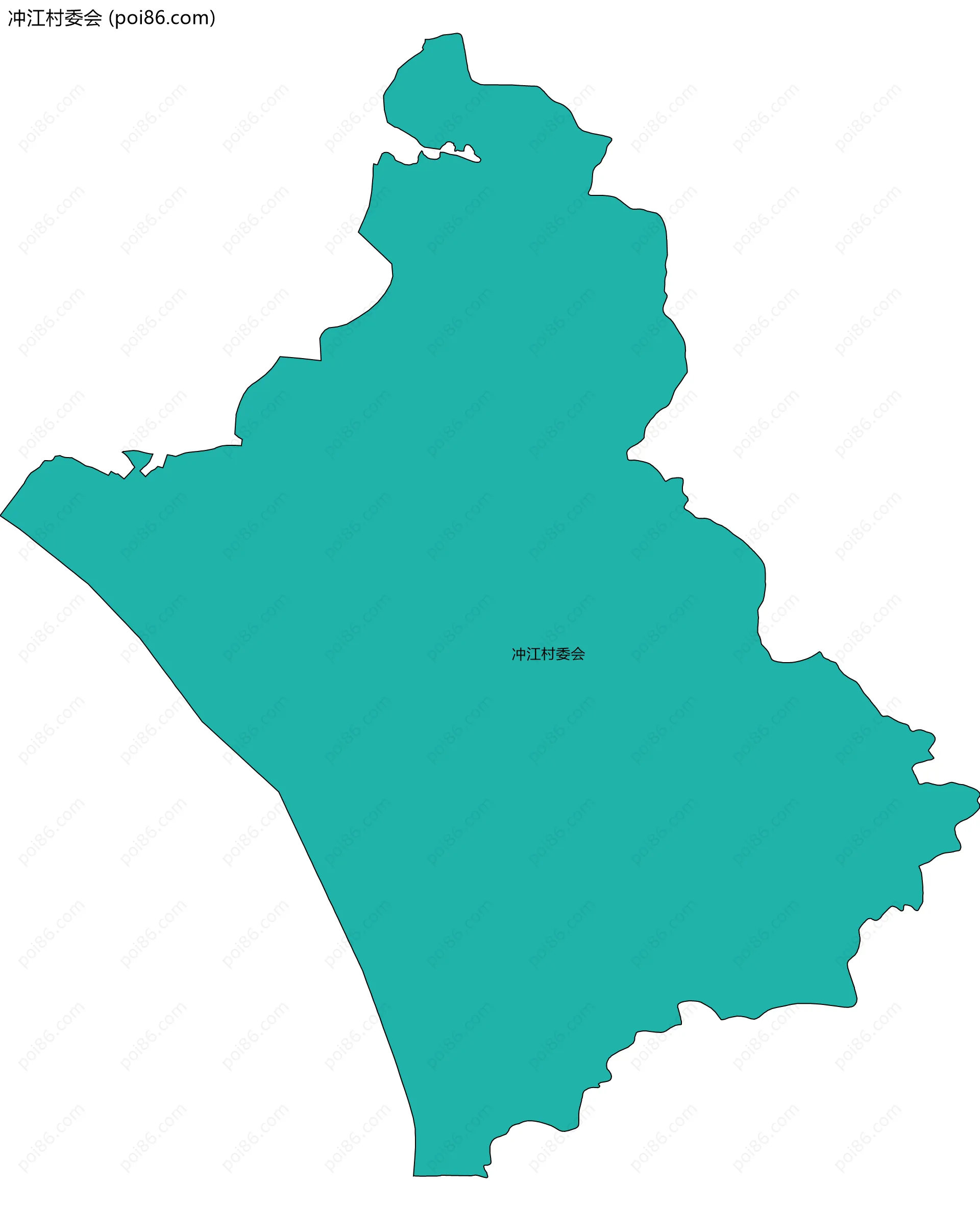 冲江村委会边界地图