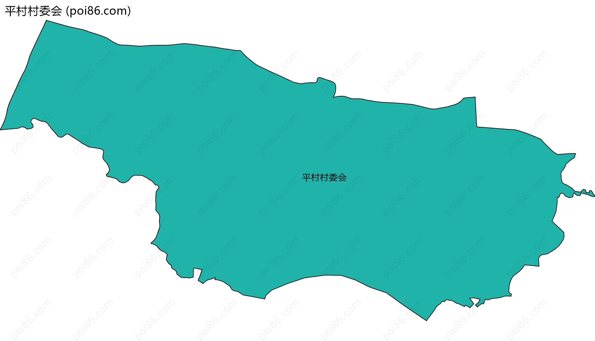 平村村委会边界地图