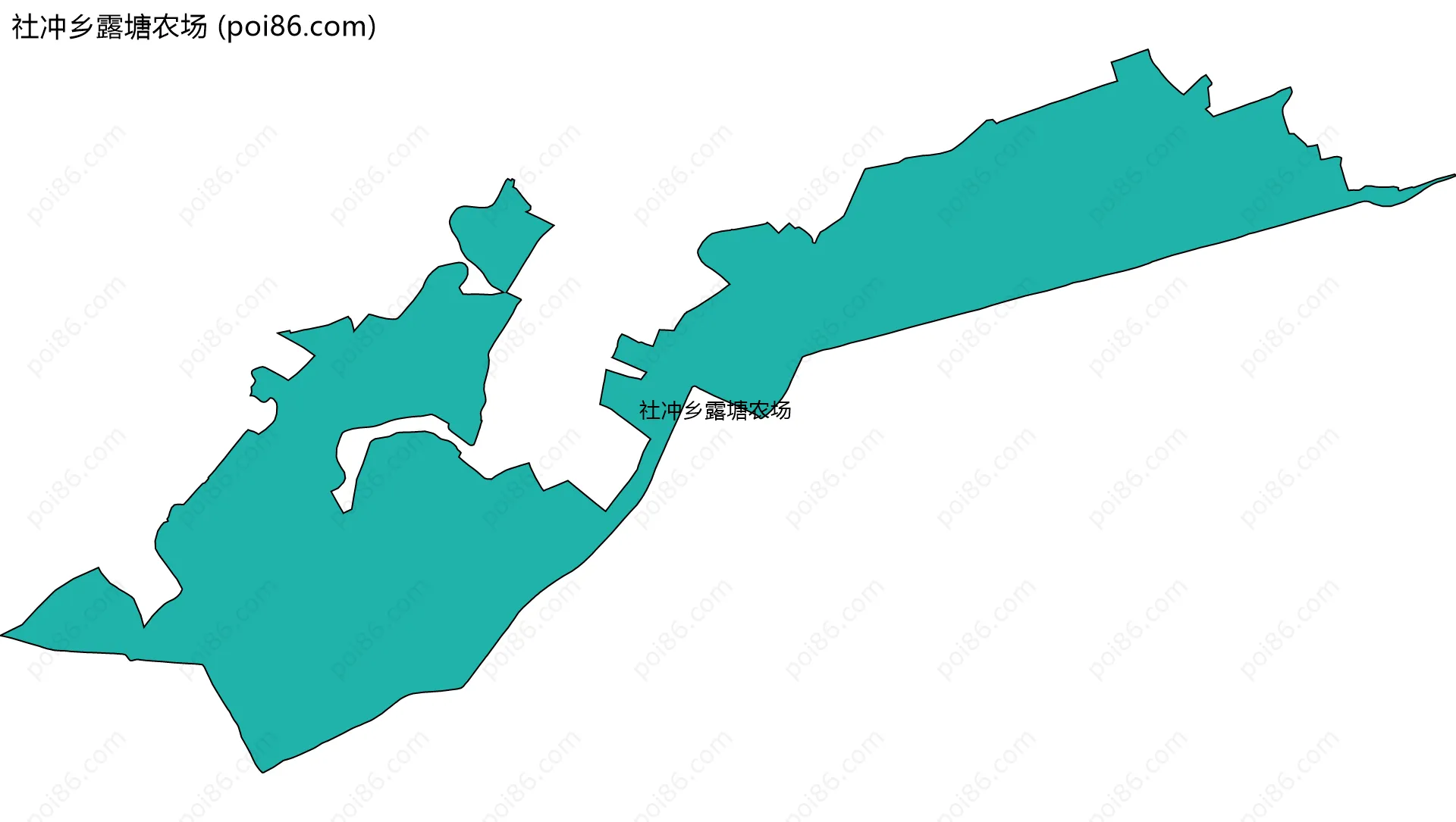 社冲乡露塘农场边界地图