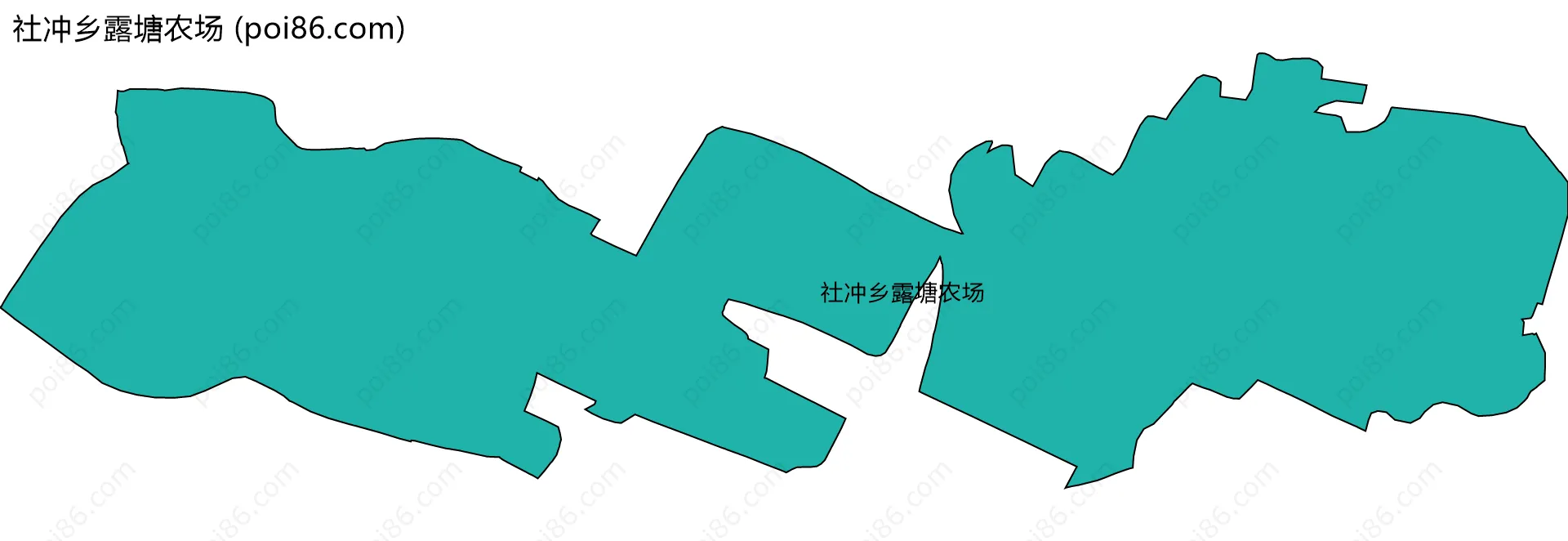 社冲乡露塘农场边界地图