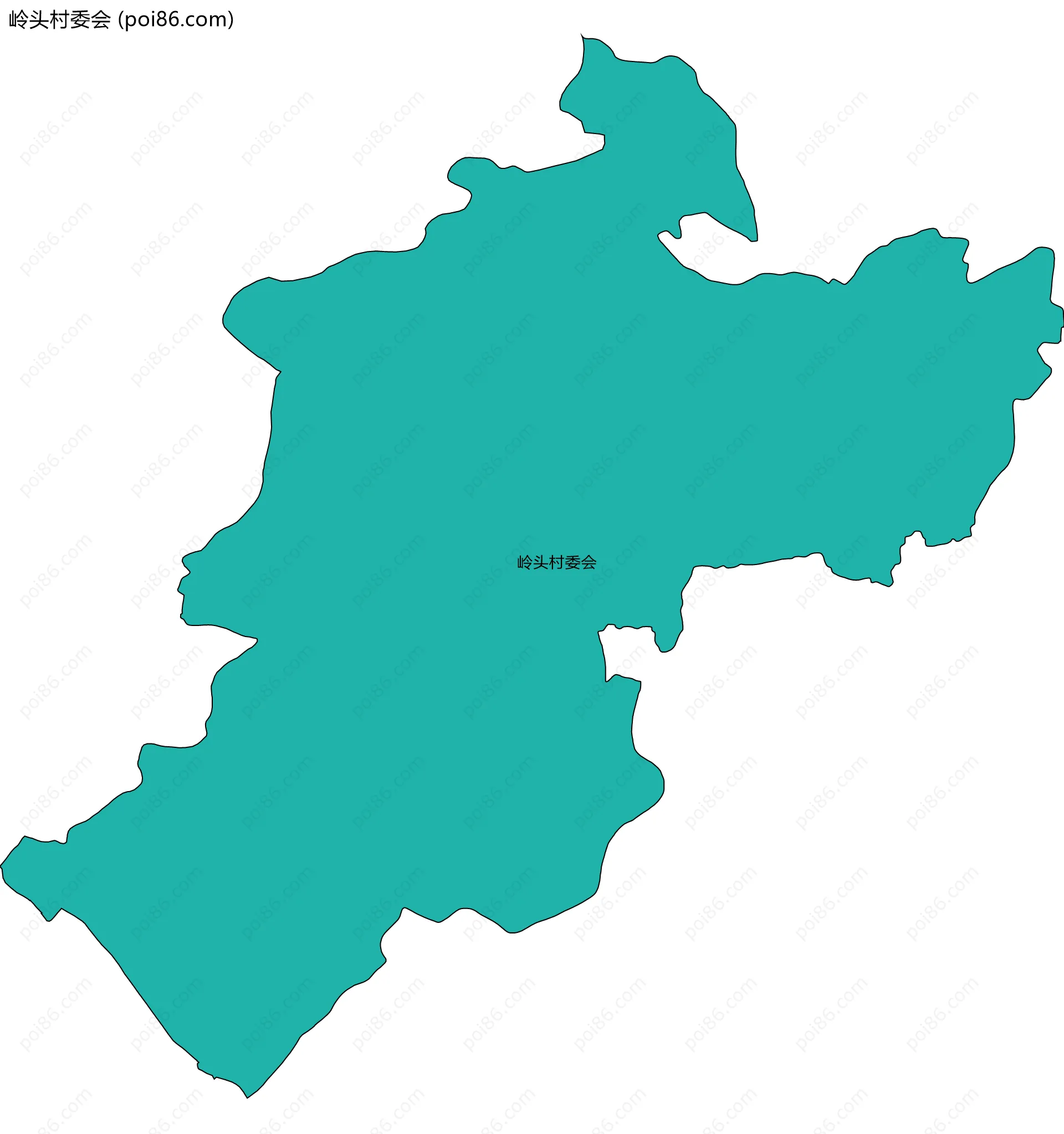 岭头村委会边界地图