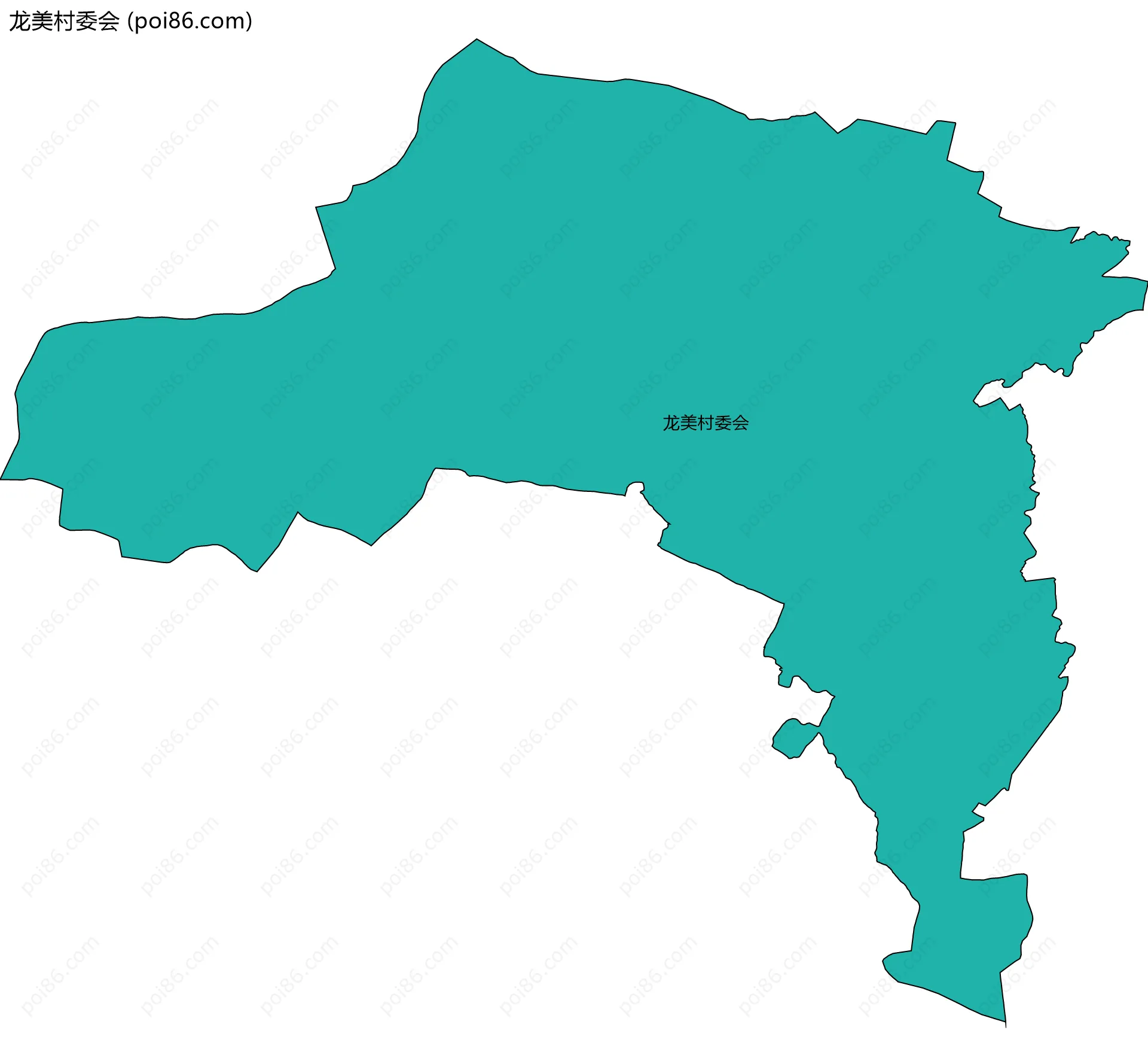 龙美村委会边界地图