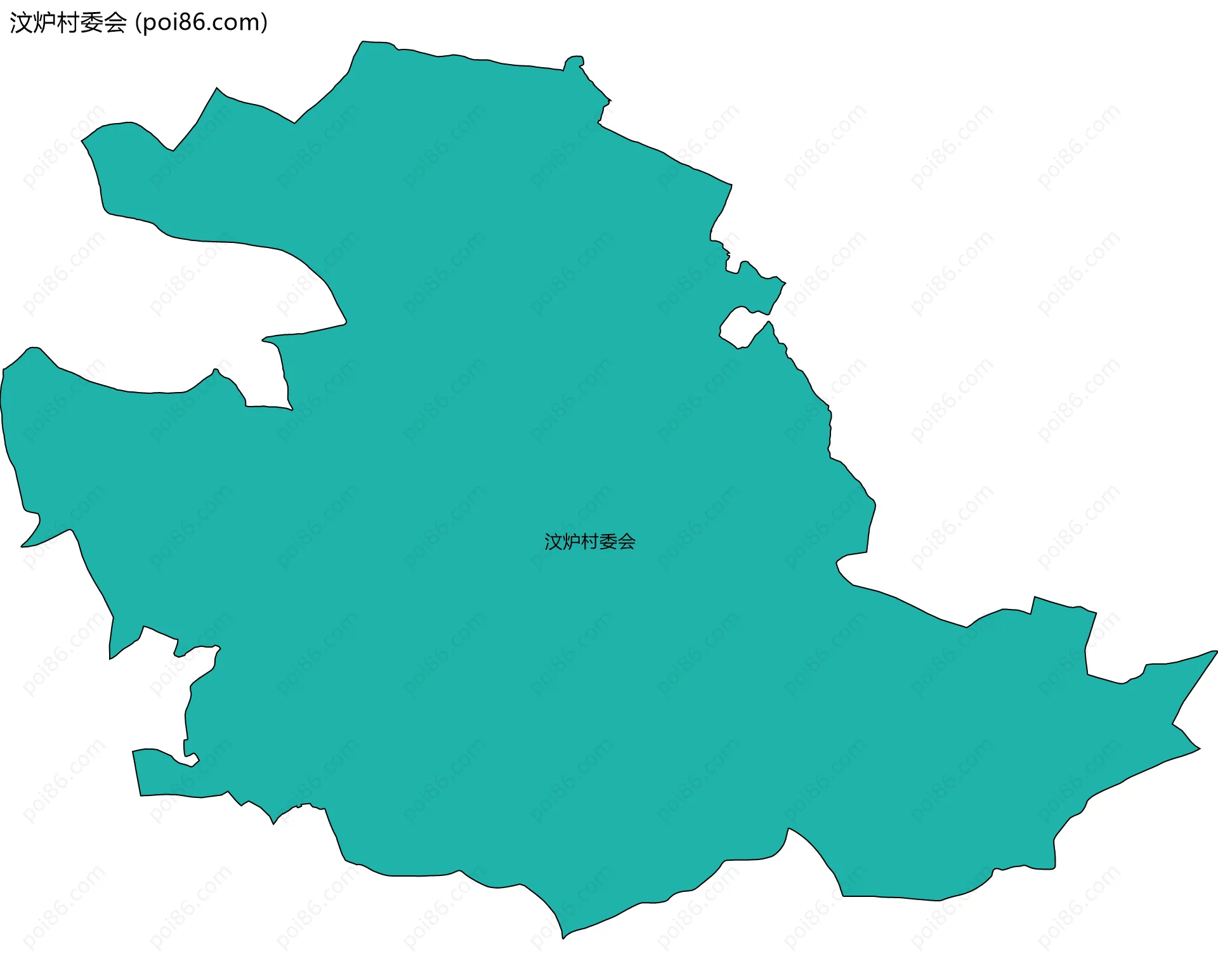 汶炉村委会边界地图