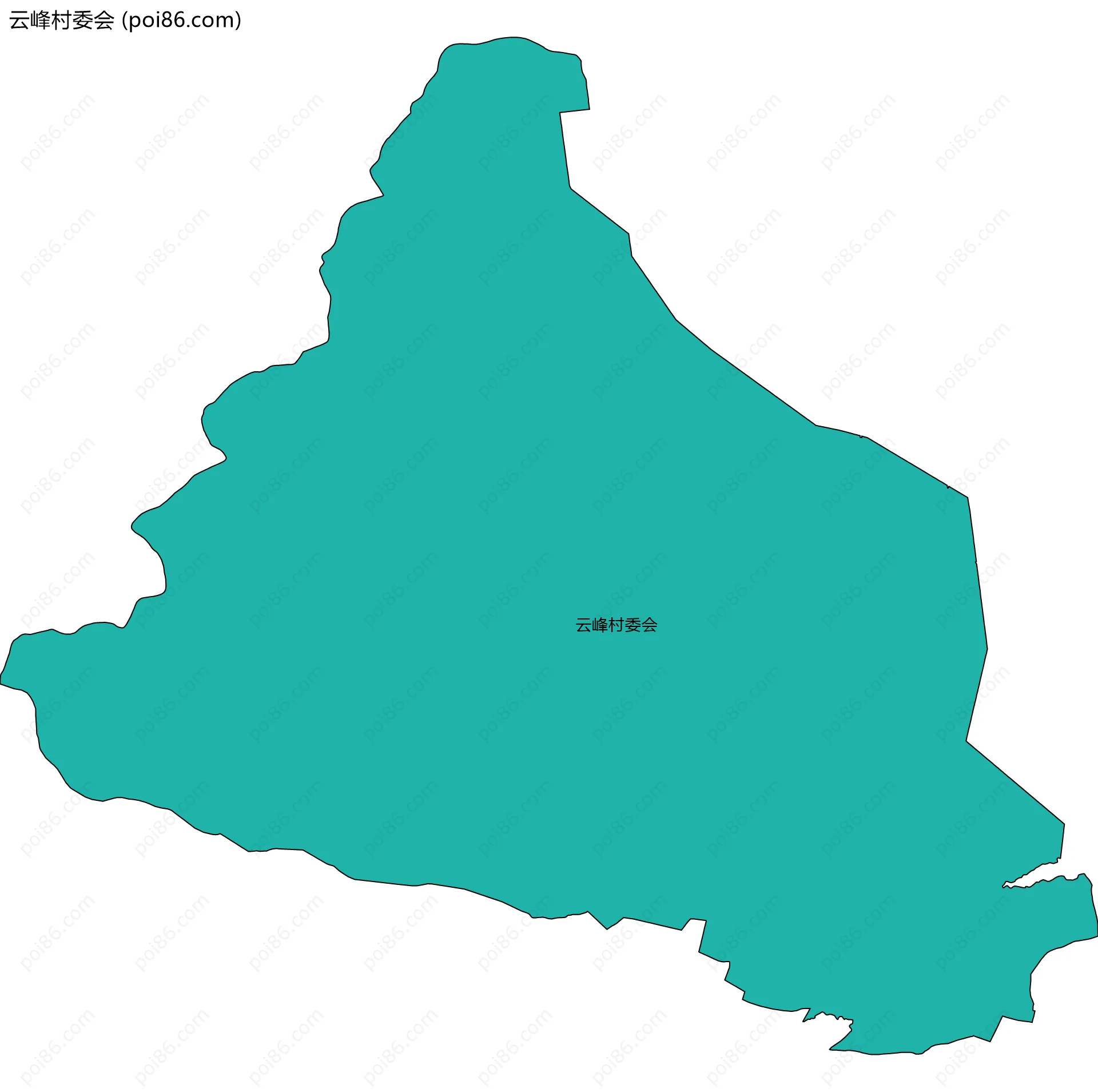 云峰村委会边界地图