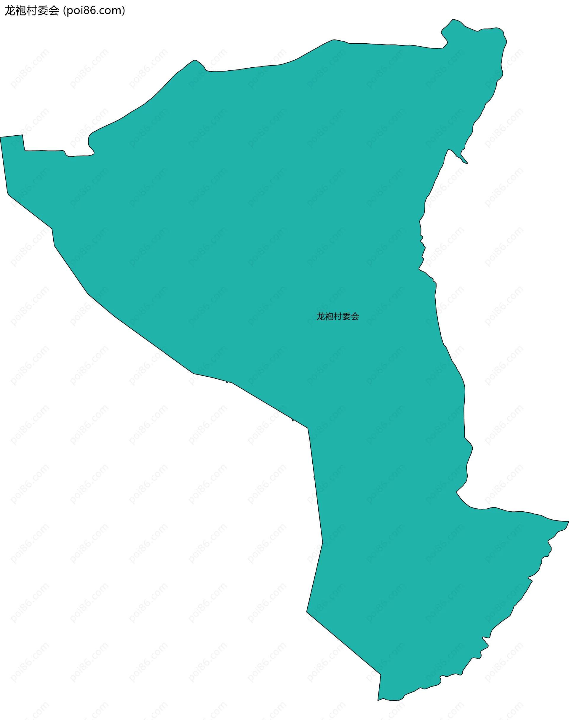 龙袍村委会边界地图