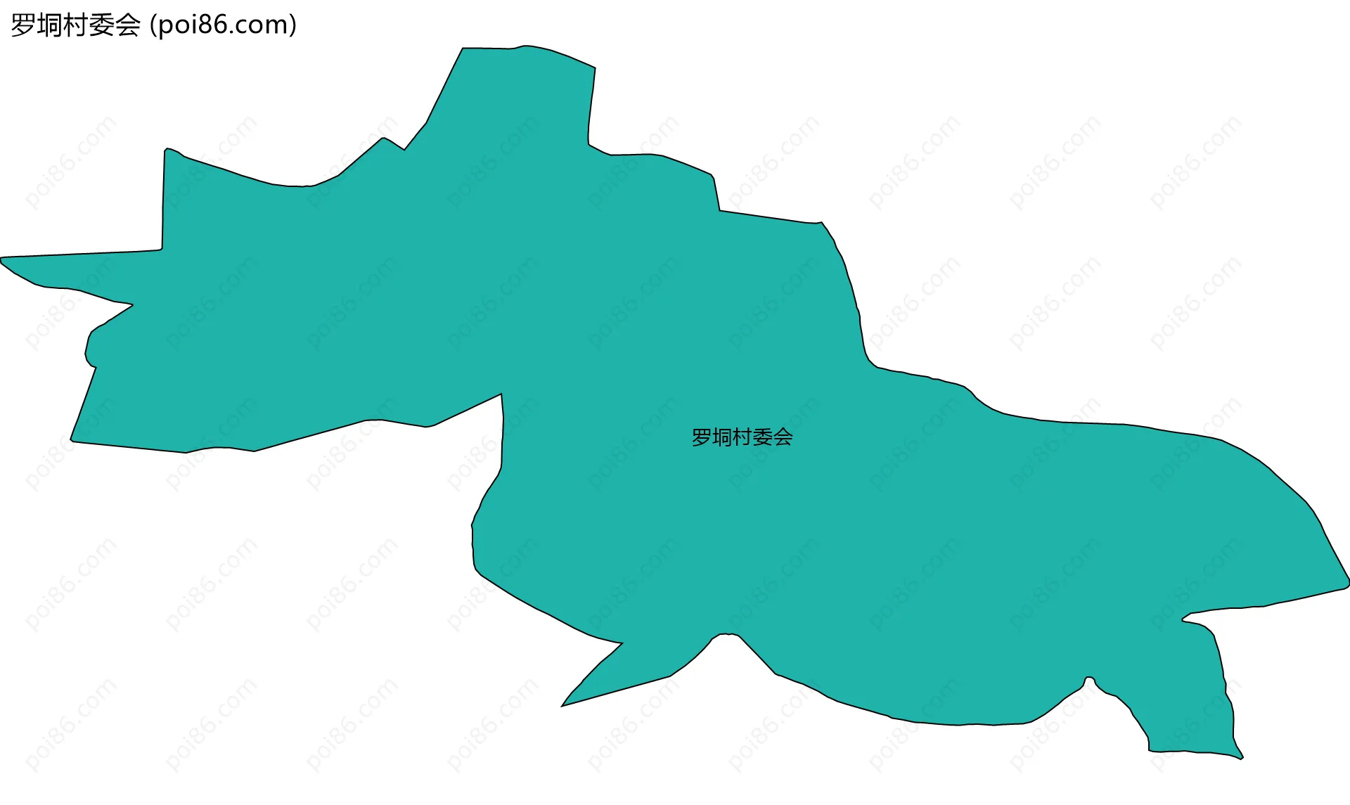 罗垌村委会边界地图