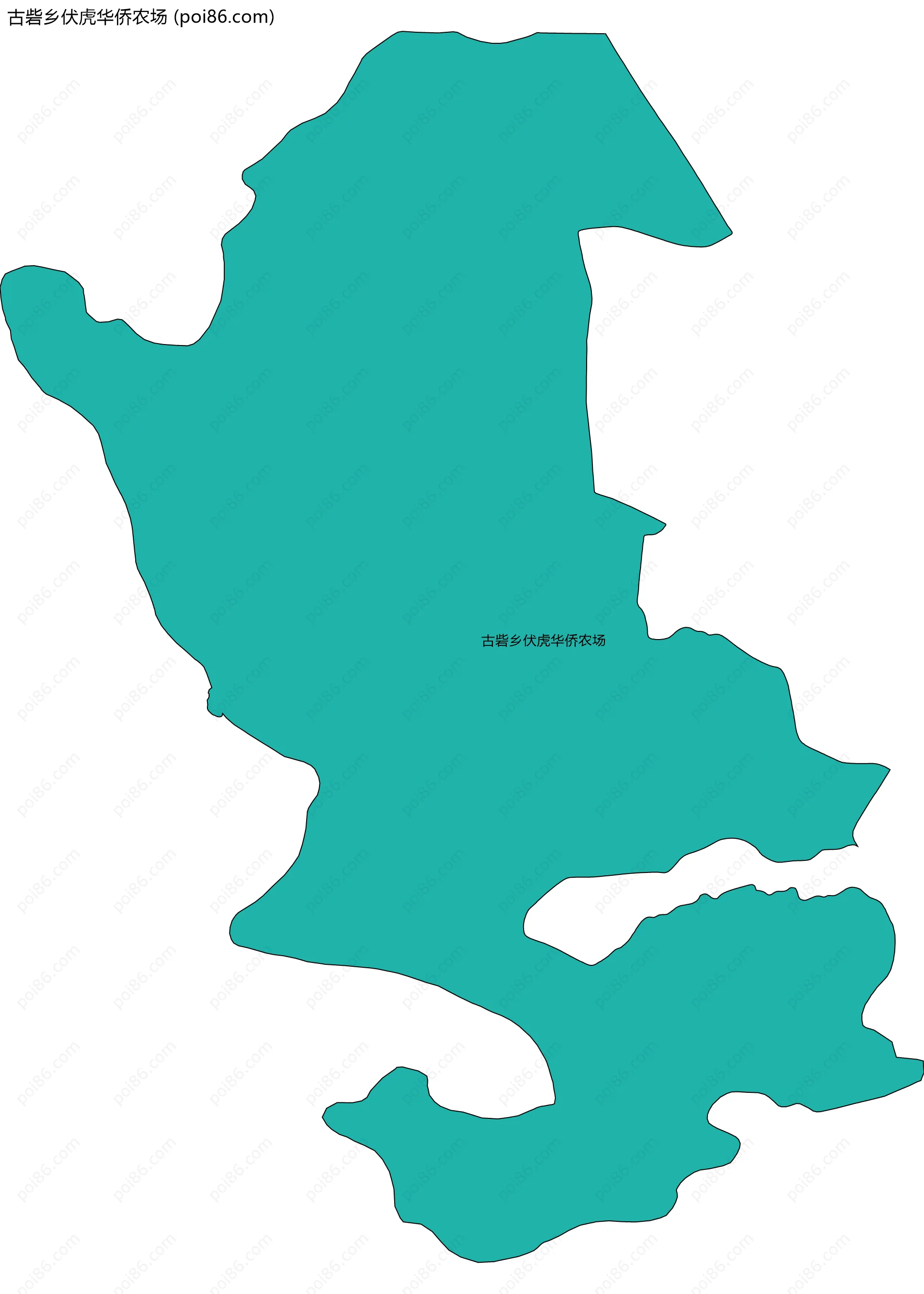 古砦乡伏虎华侨农场边界地图