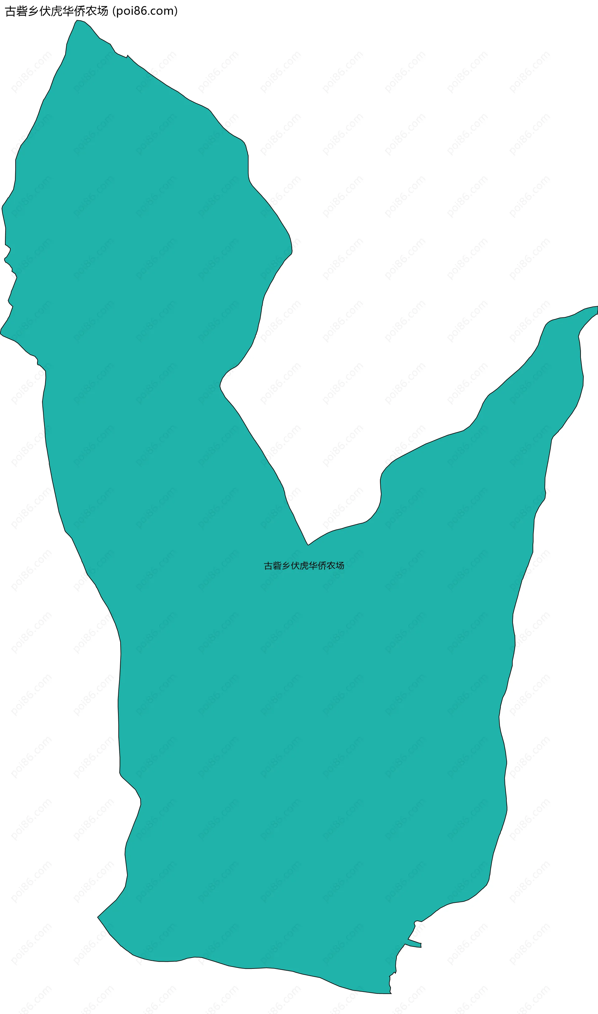 古砦乡伏虎华侨农场边界地图