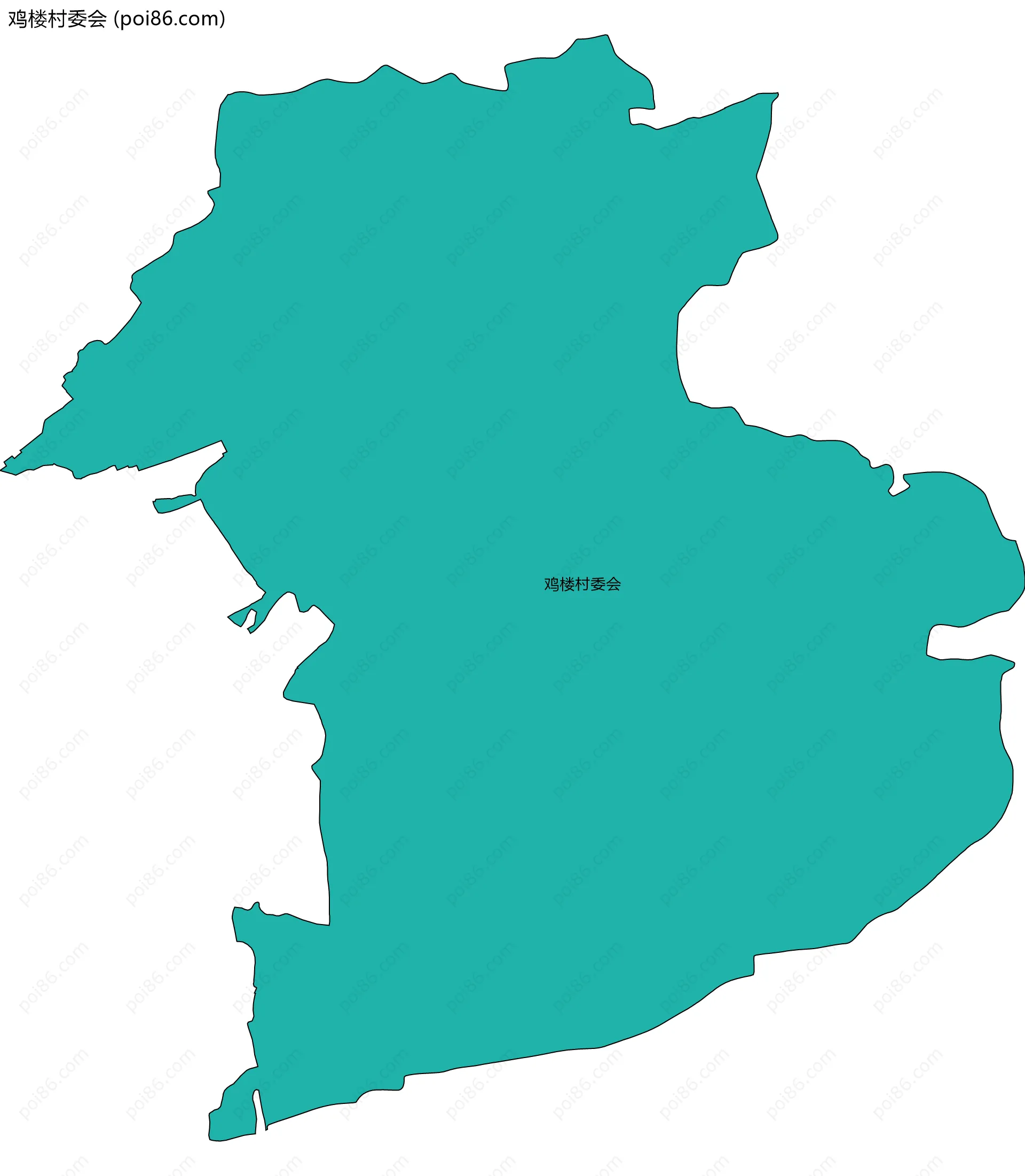 鸡楼村委会边界地图