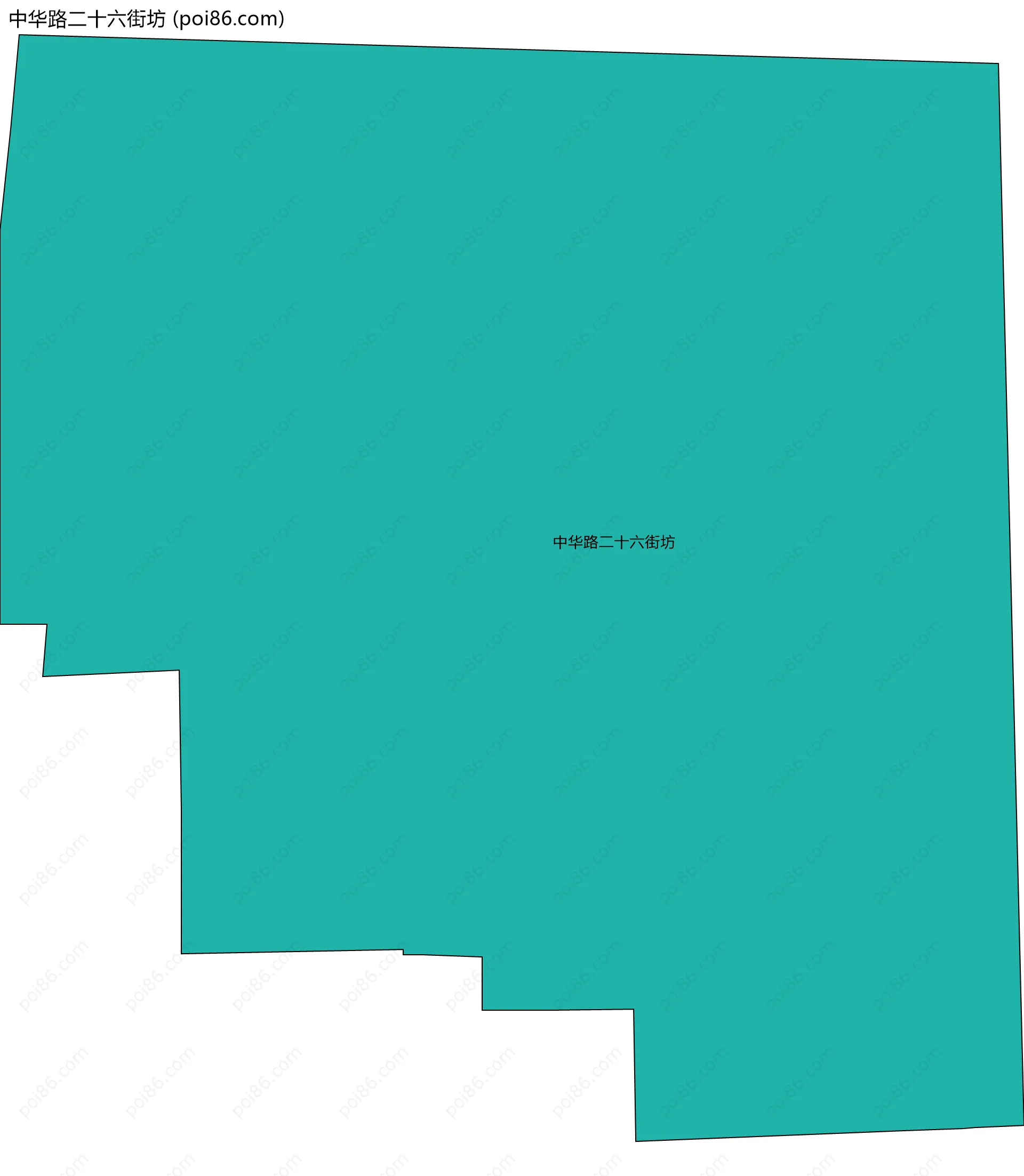 中华路二十六街坊边界地图