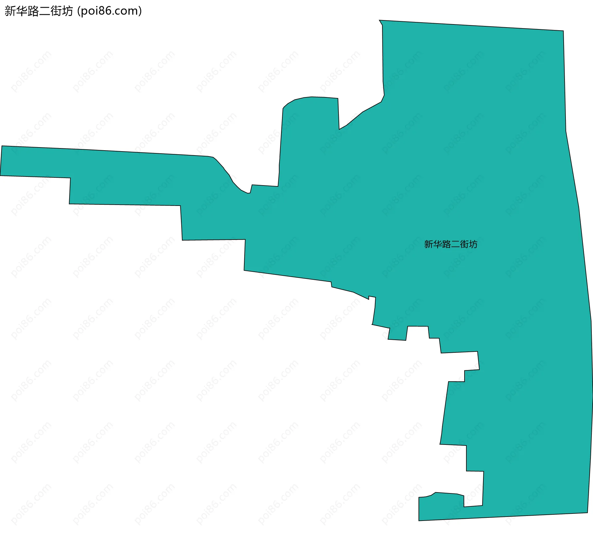 新华路二街坊边界地图
