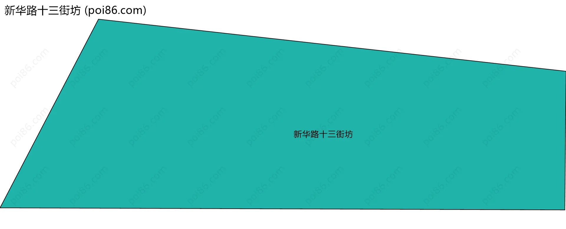 新华路十三街坊边界地图