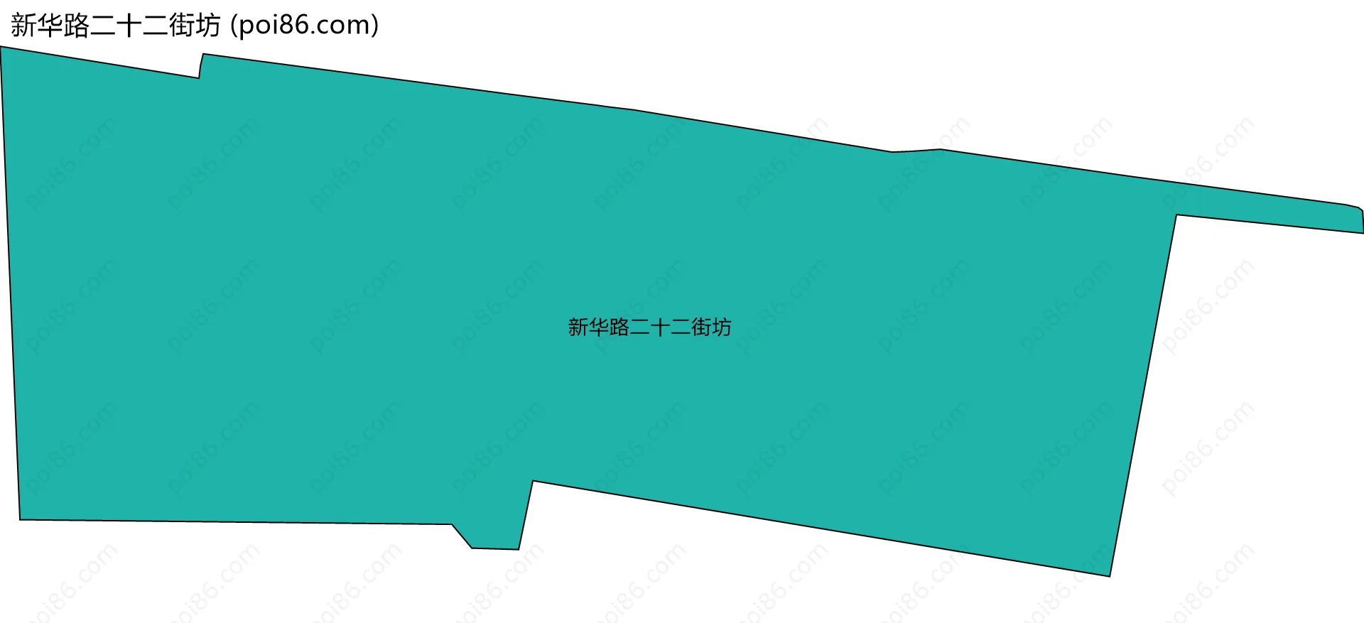 新华路二十二街坊边界地图