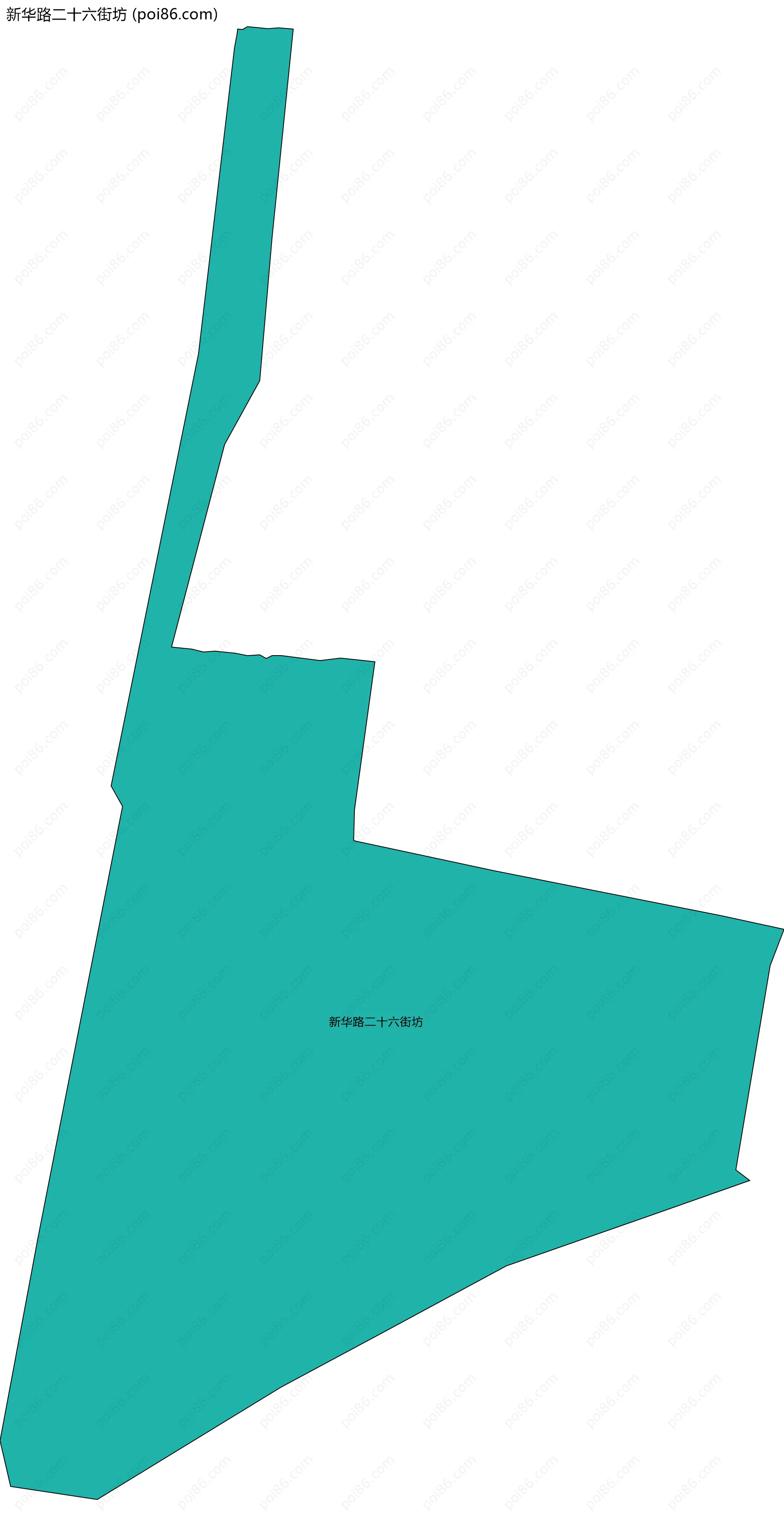 新华路二十六街坊边界地图