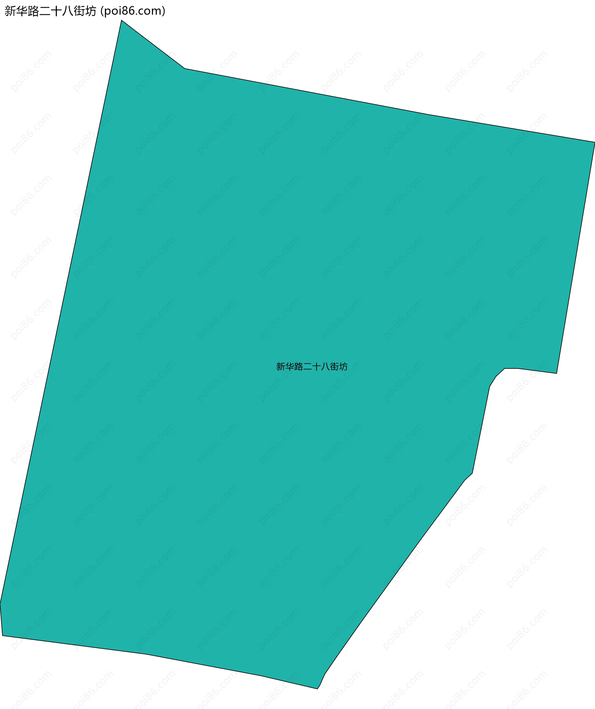 新华路二十八街坊边界地图