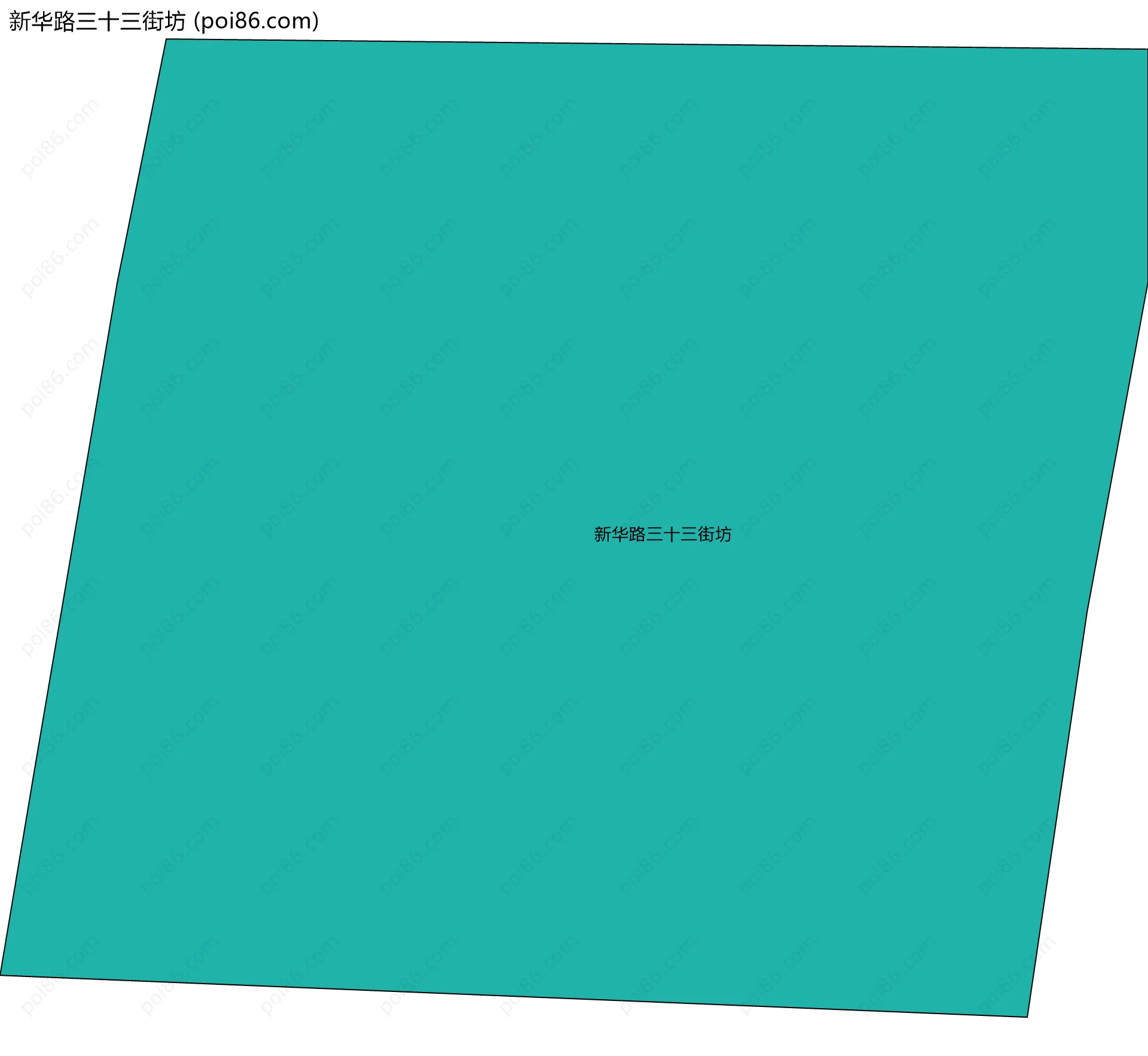 新华路三十三街坊边界地图