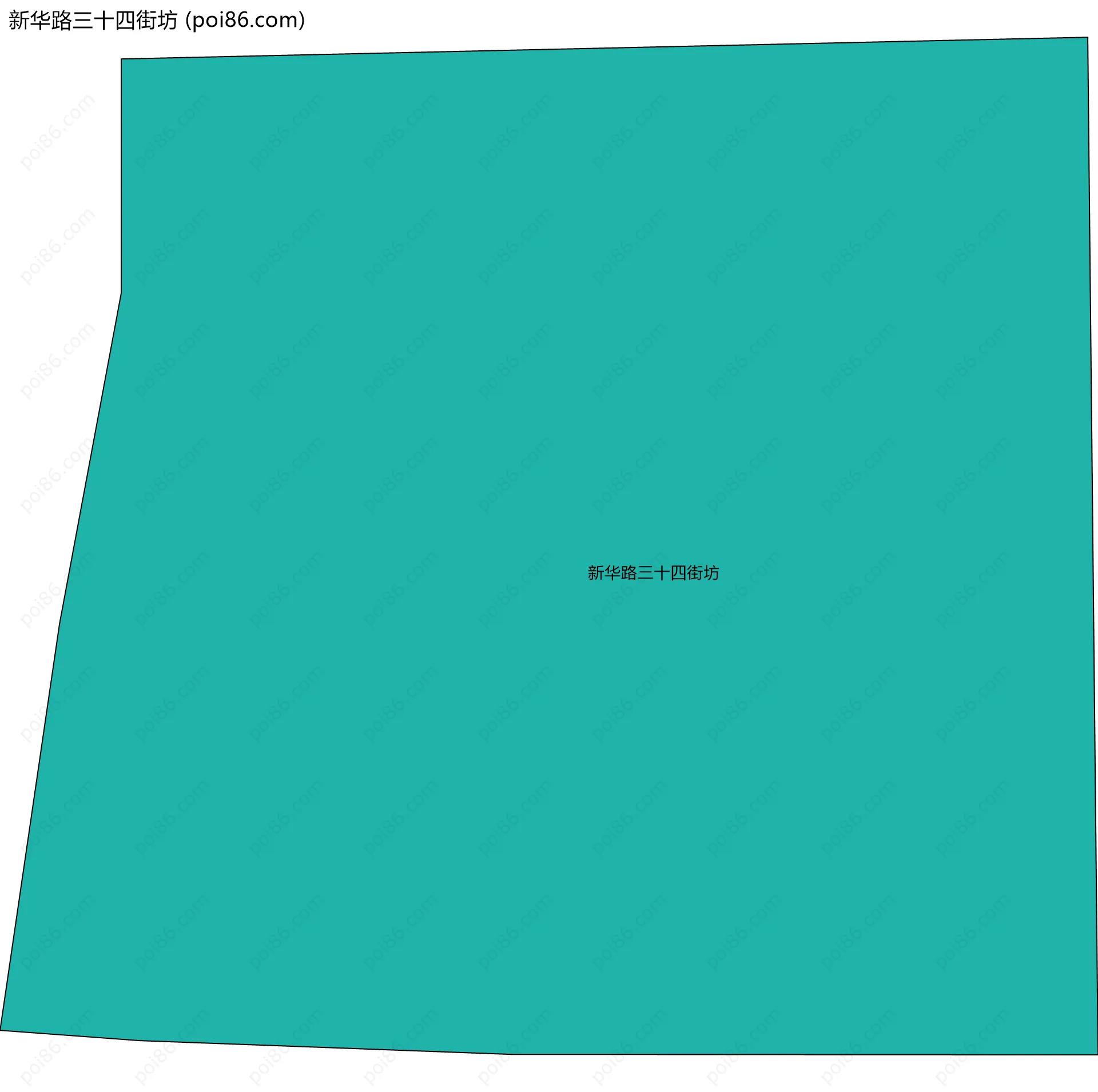 新华路三十四街坊边界地图