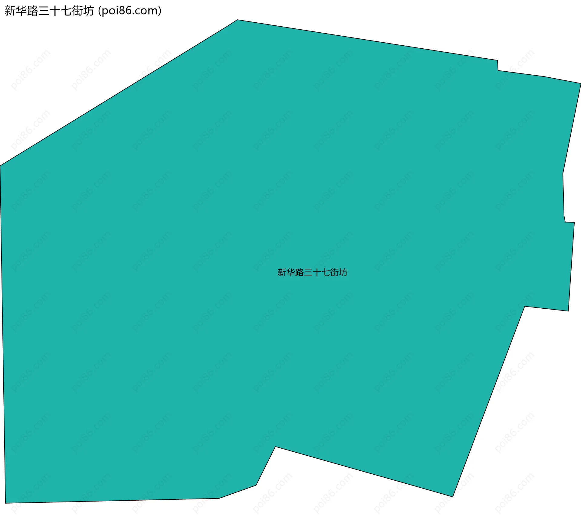 新华路三十七街坊边界地图