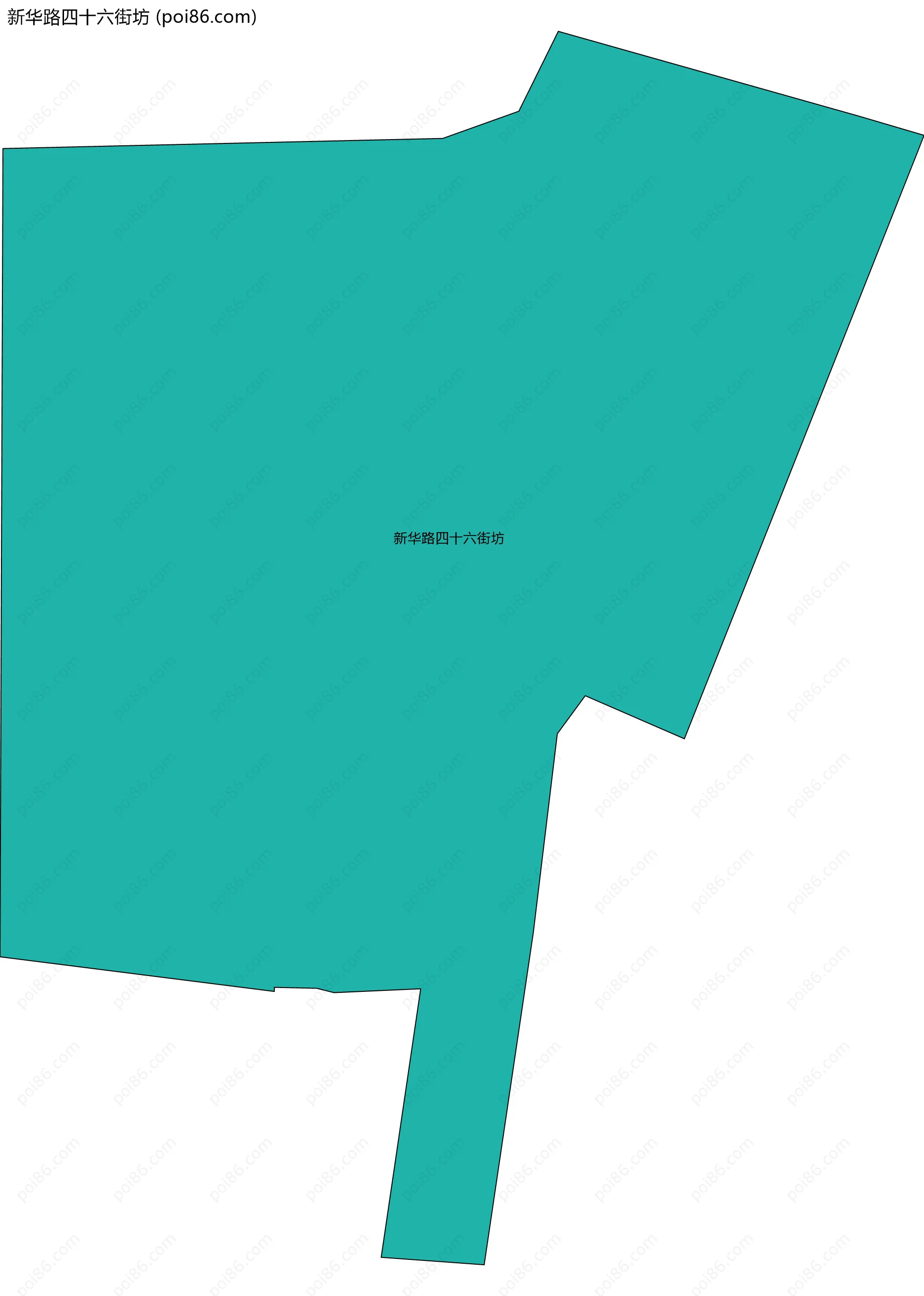 新华路四十六街坊边界地图